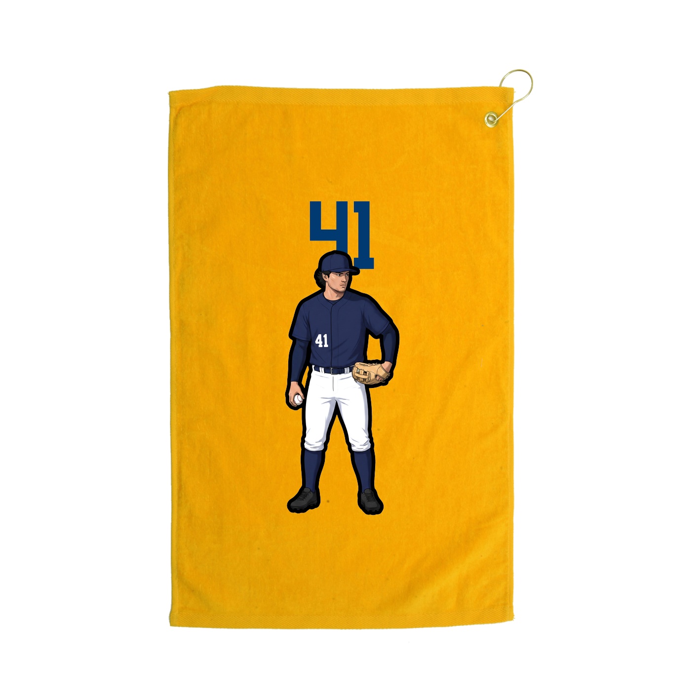 Golf Towel — Number Top in Gold
