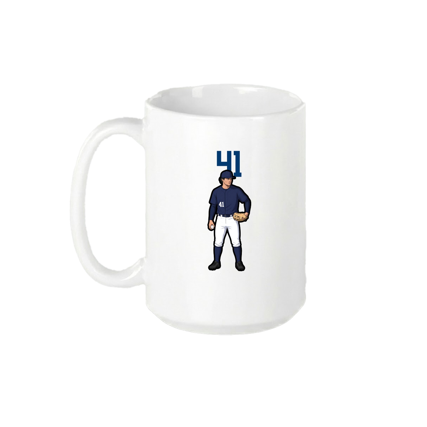 15oz Coffee Mug — Number Top in White