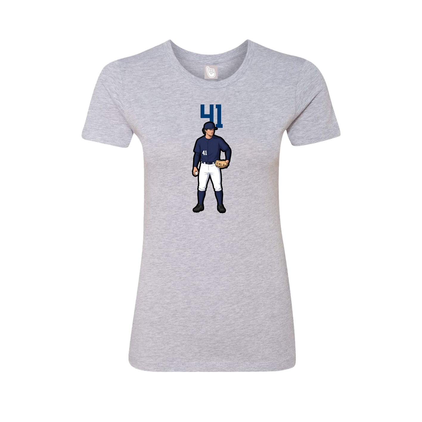 Womens Tee — Number Top in Grey