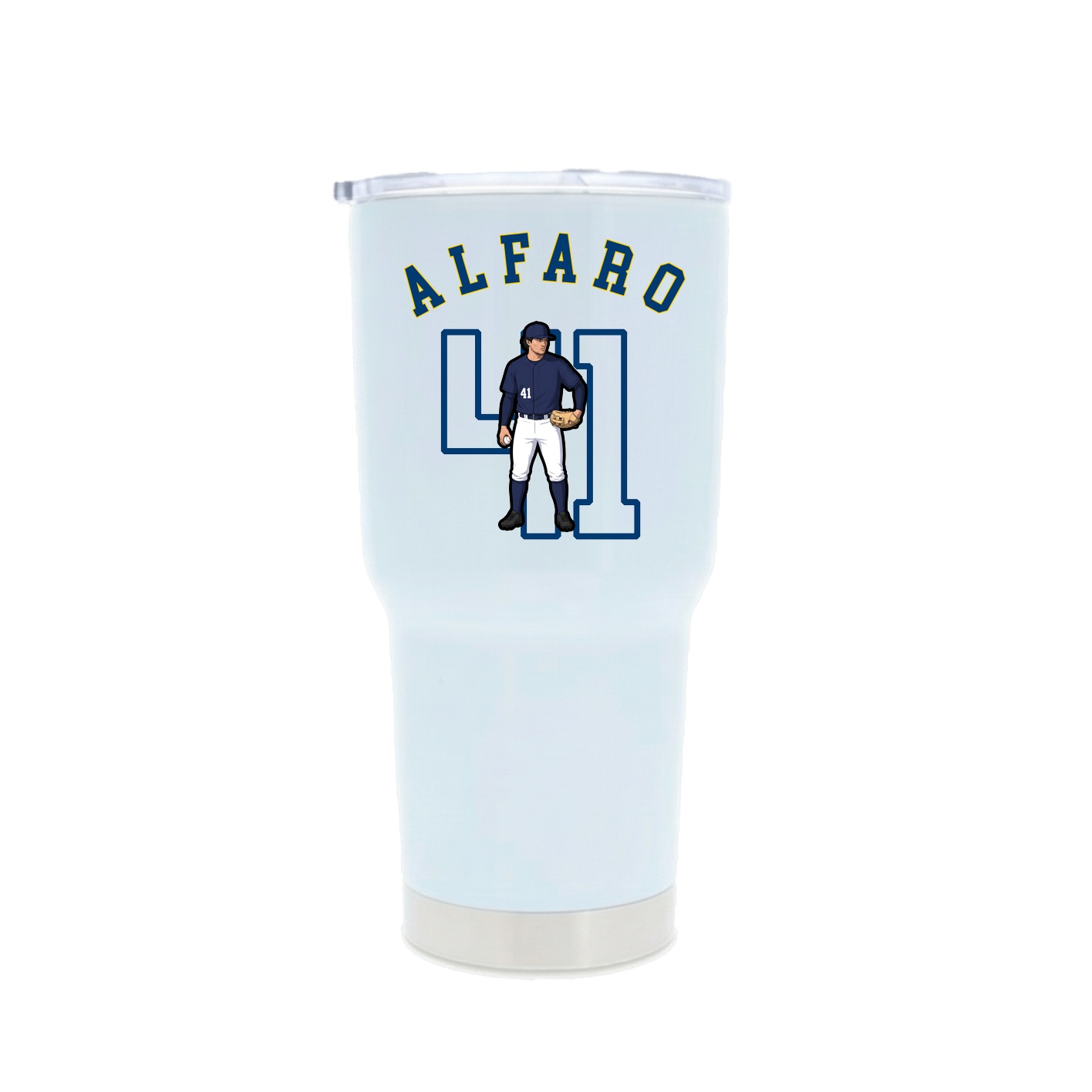 30oz Stainless Steel Tumbler — Shirsey Arch in White