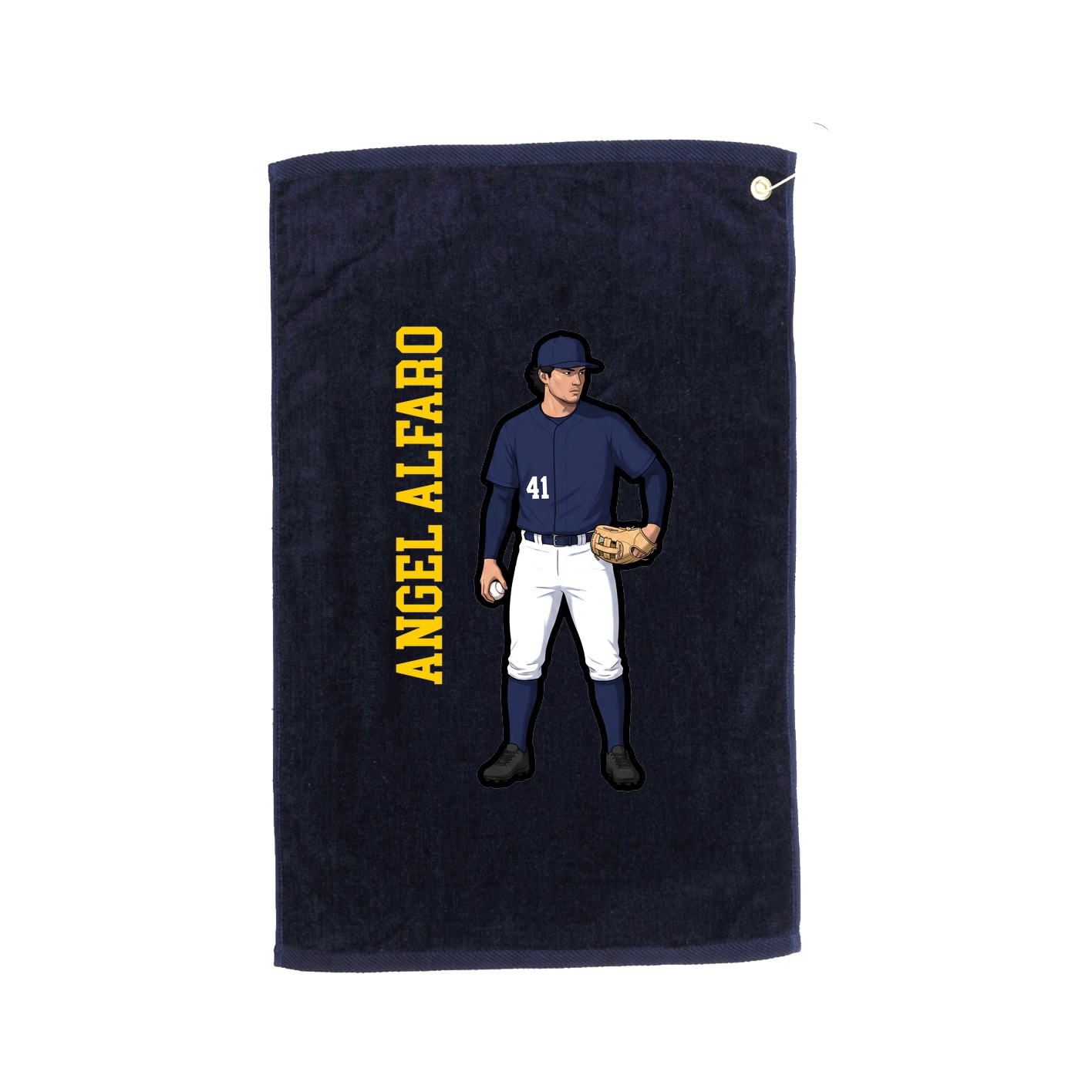 Golf Towel — Name Vertical in Navy