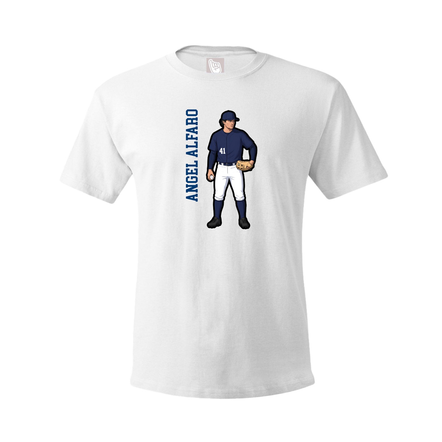 Tee — Name Vertical in White
