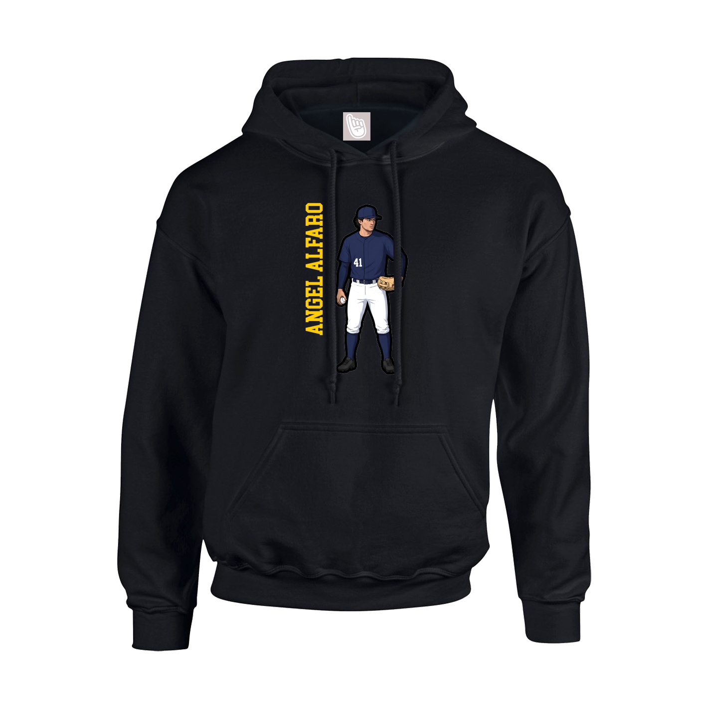 Youth Hoodie — Name Vertical in Black
