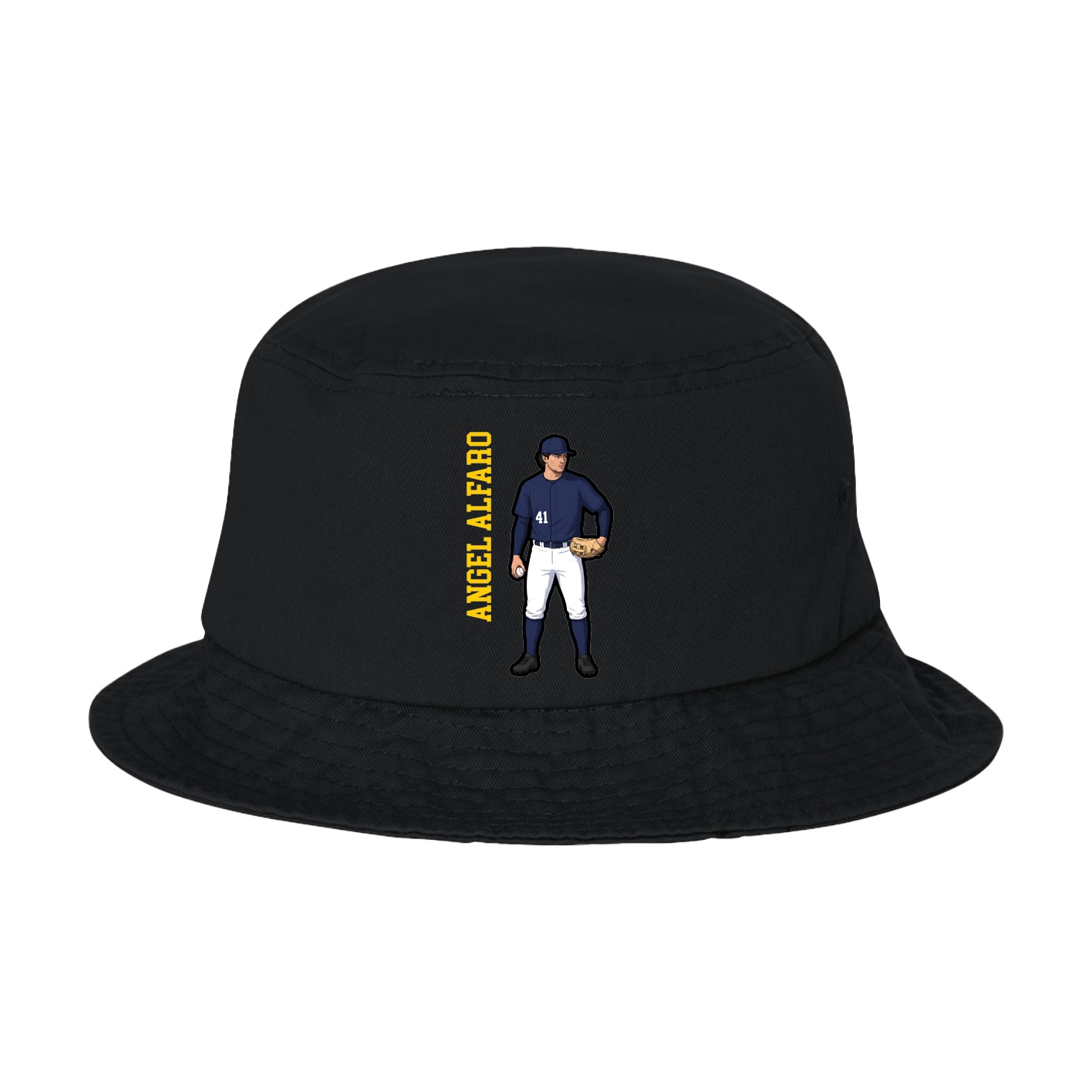 Bucket Cap — Name Vertical in Black