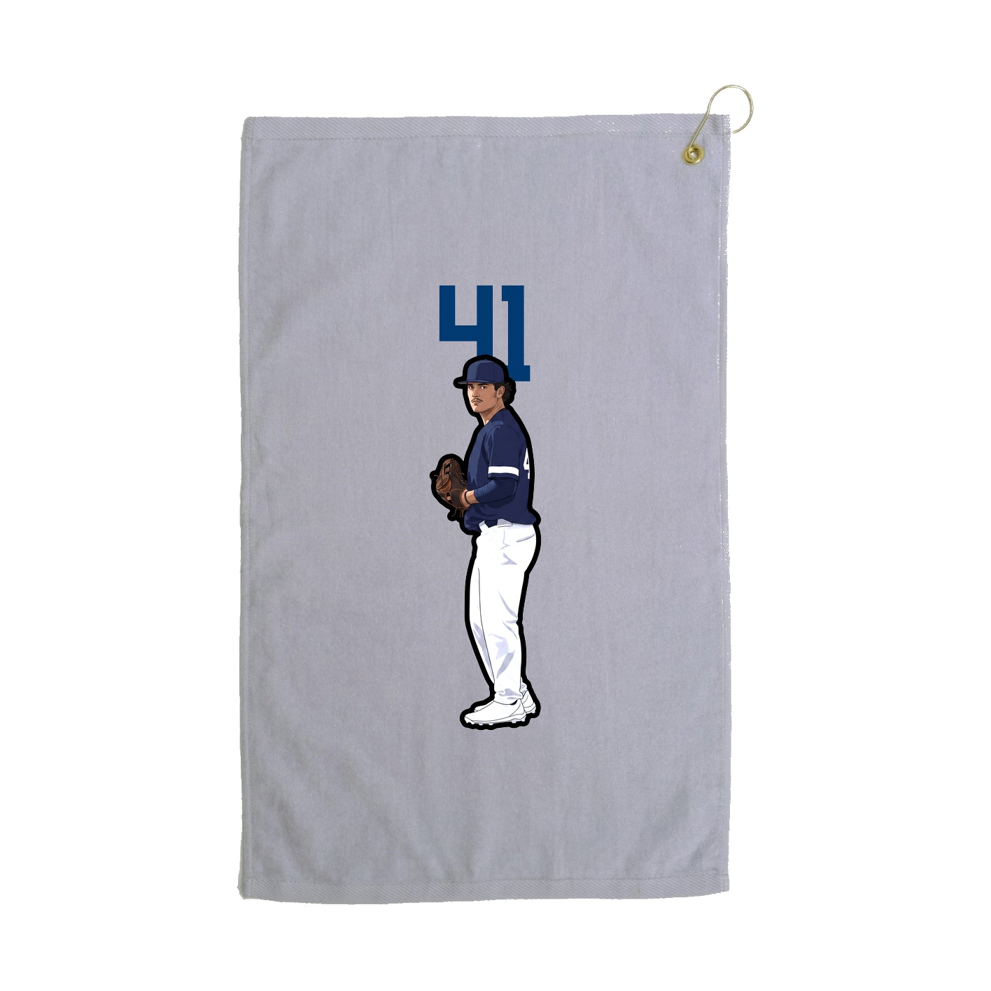 Golf Towel — Number Top in Grey