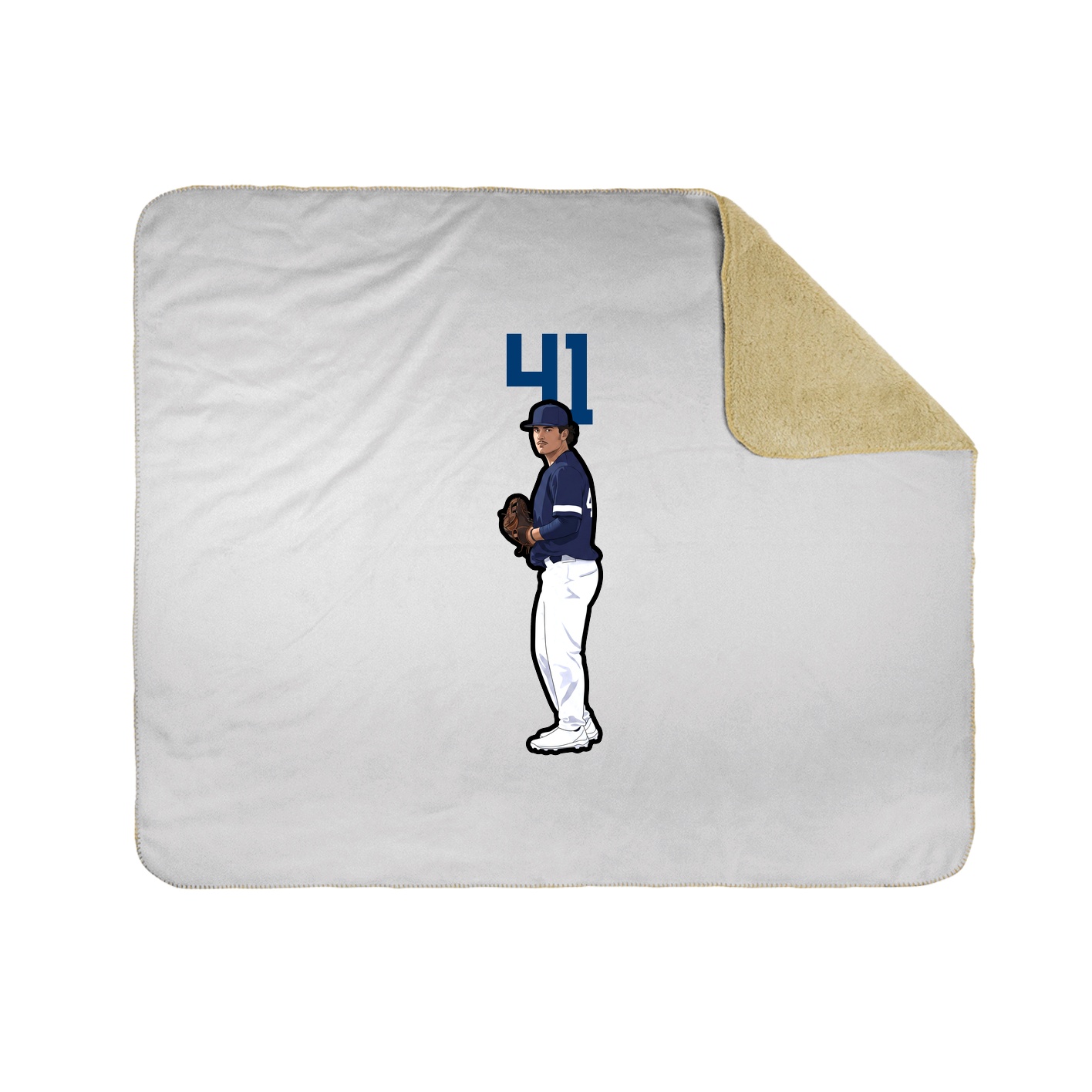Throw Blanket — Number Top in White
