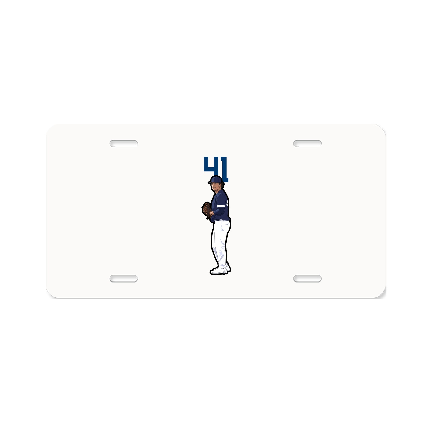 License Plate — Number Top in Classic