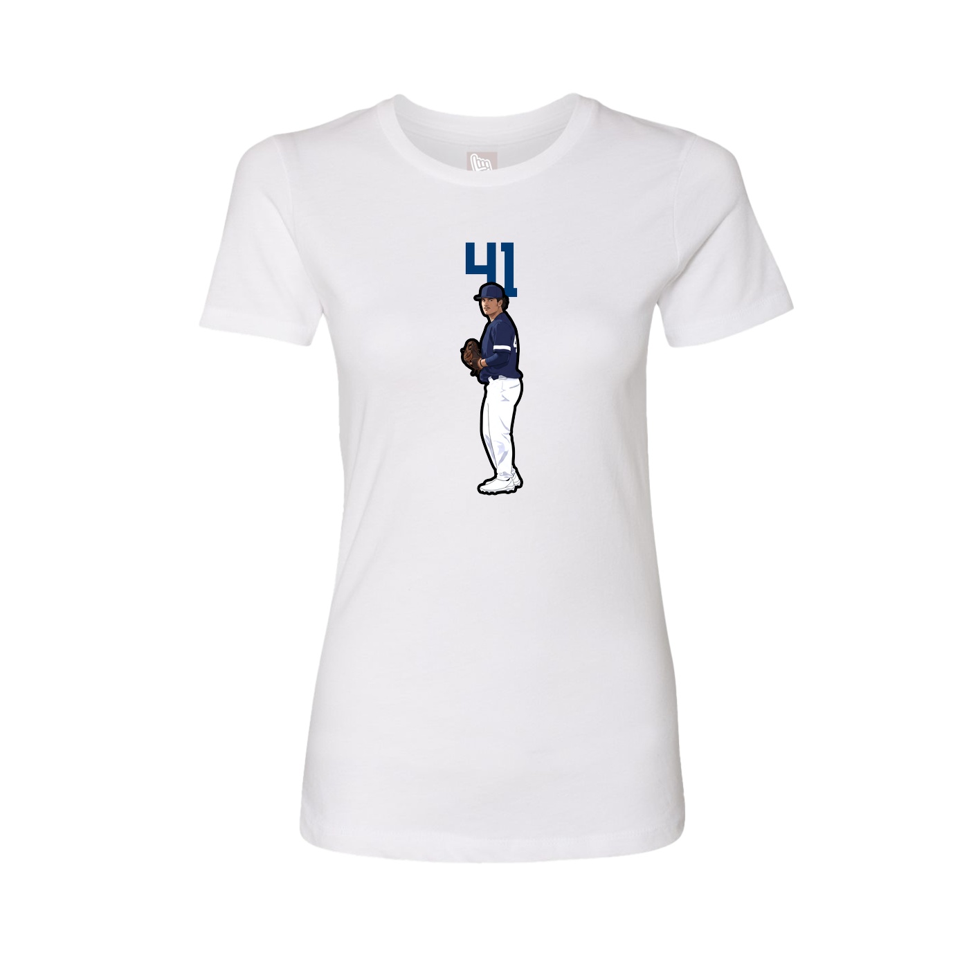 Womens Tee — Number Top in White