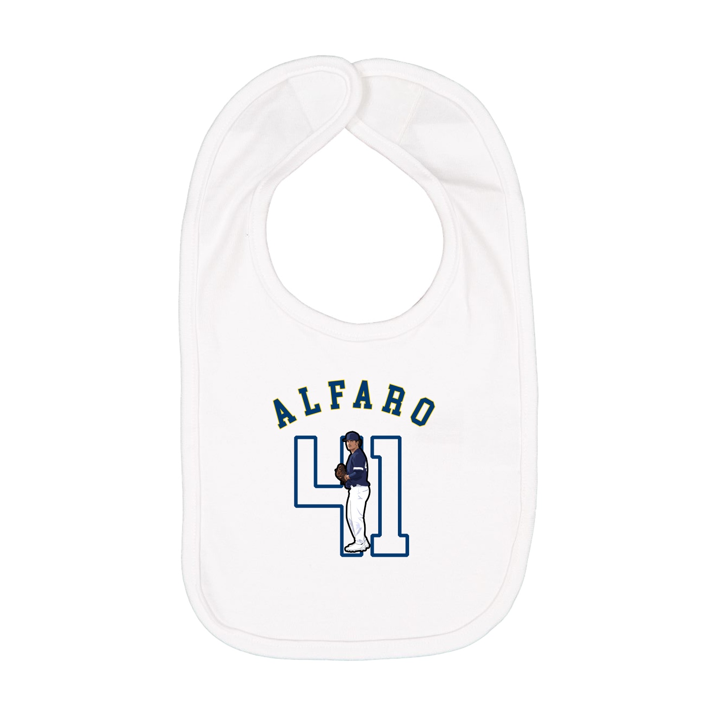 Infant Bib — Shirsey Arch in White