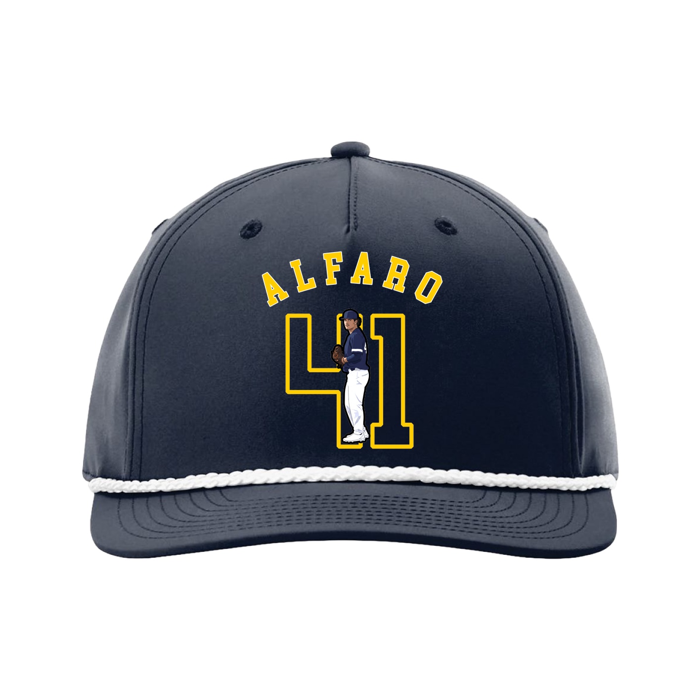 Five-Panel Classic Rope Cap — Shirsey Arch in Navy