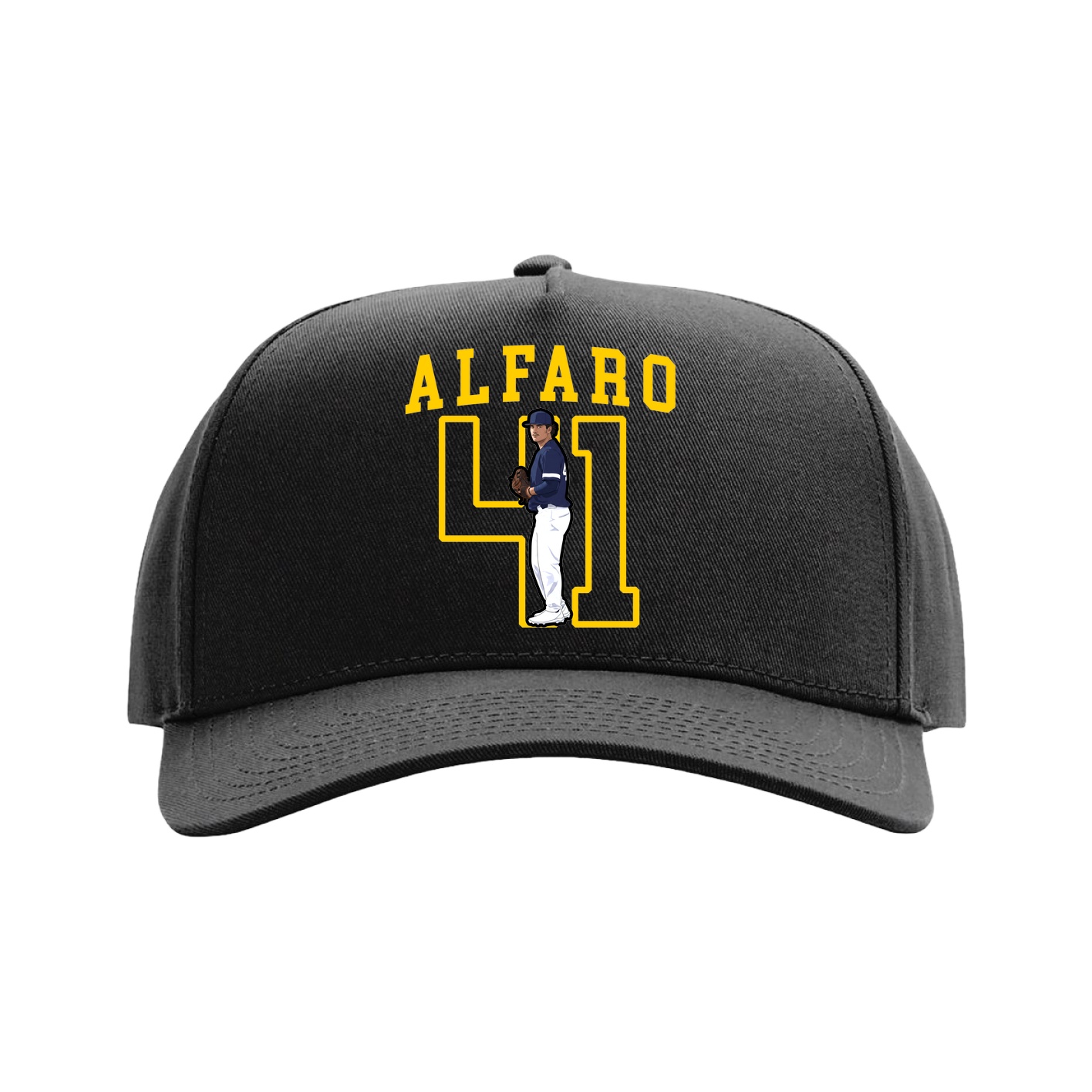 Full Fabric Five-Panel Champ Cap — Shirsey in Black