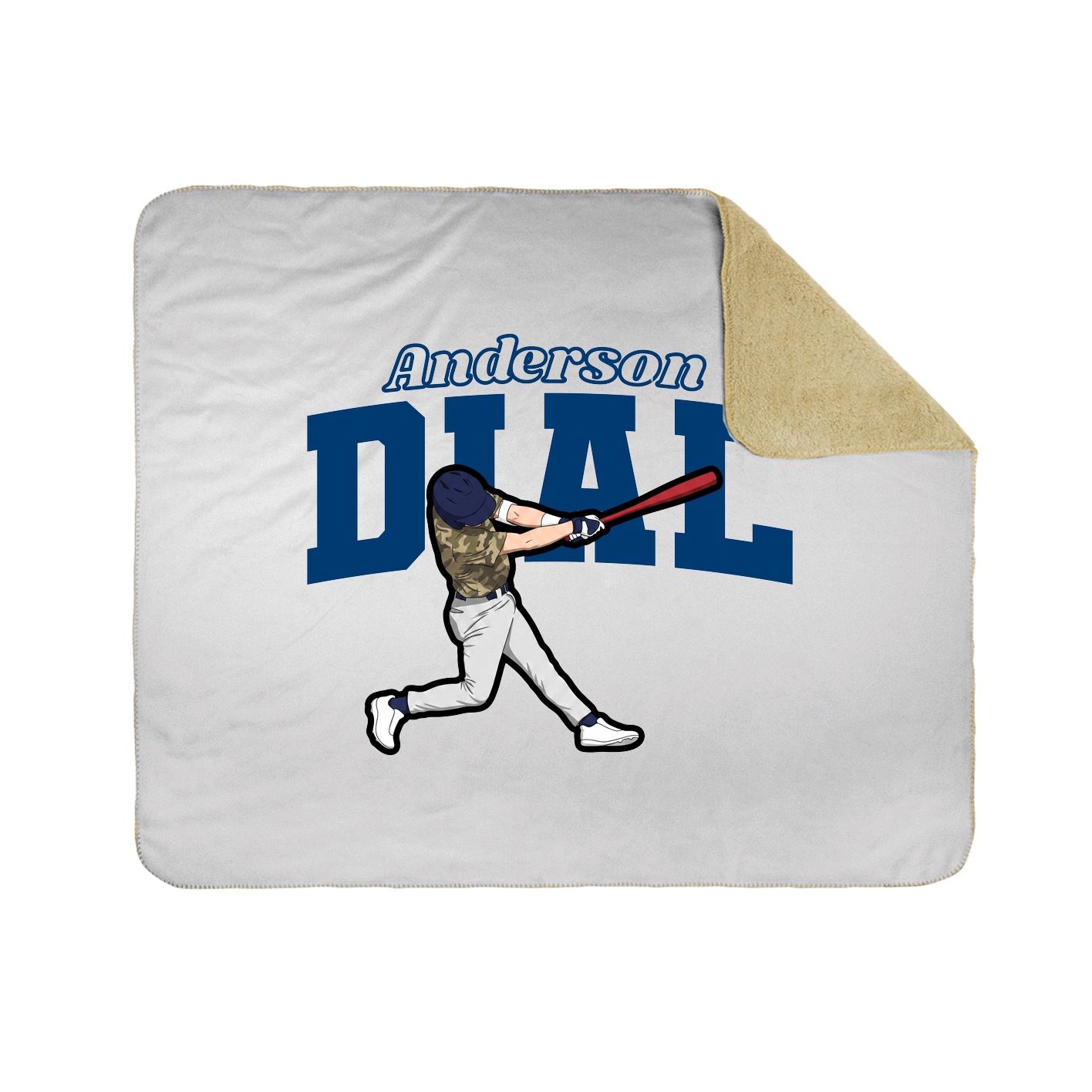 Throw Blanket — Name Arch in White