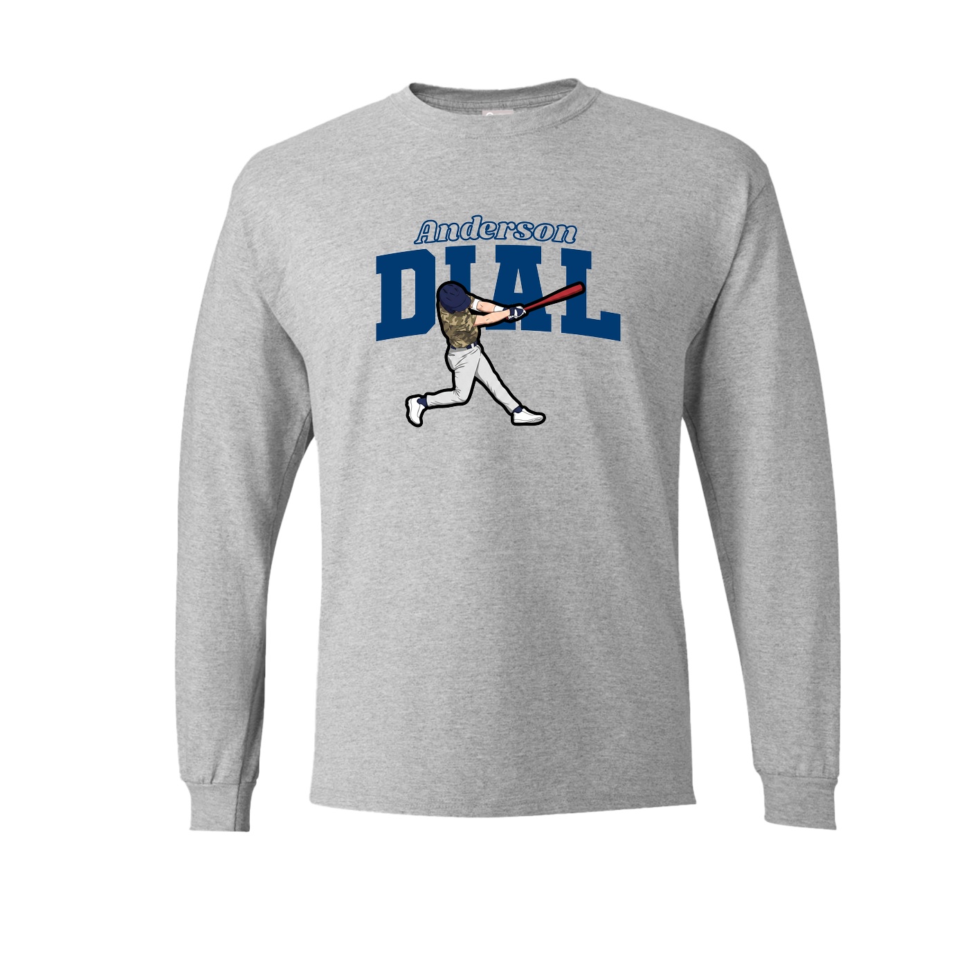 Long Sleeve Tee — Name Arch in Grey