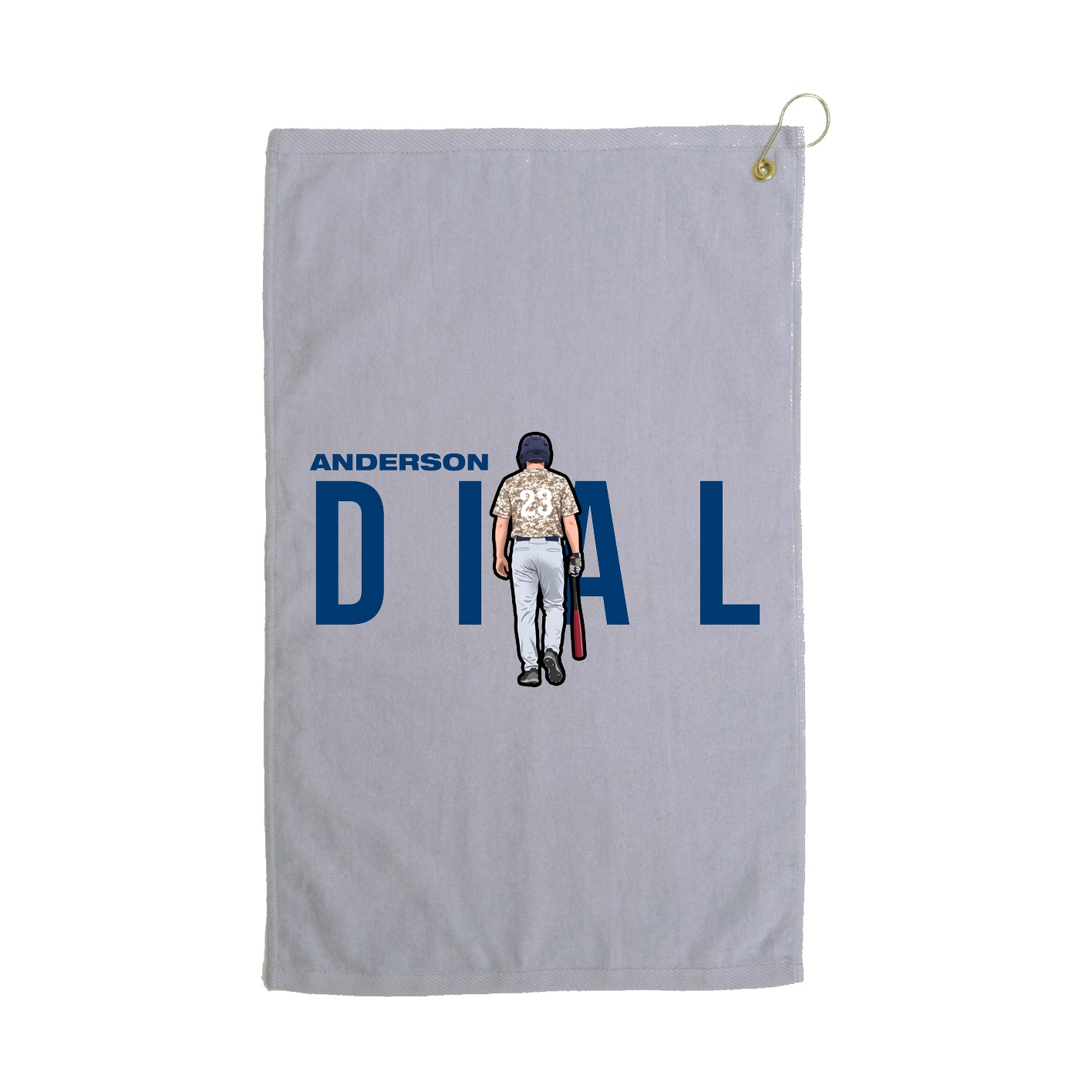 Golf Towel — Player Name in Grey