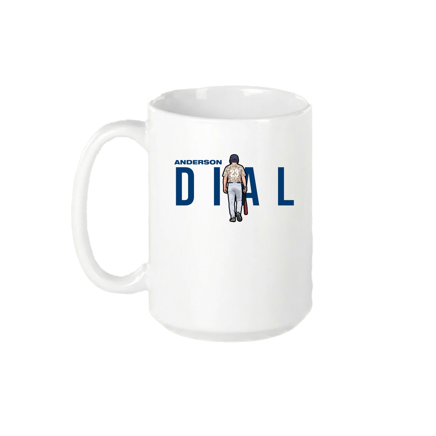 15oz Coffee Mug — Player Name in White