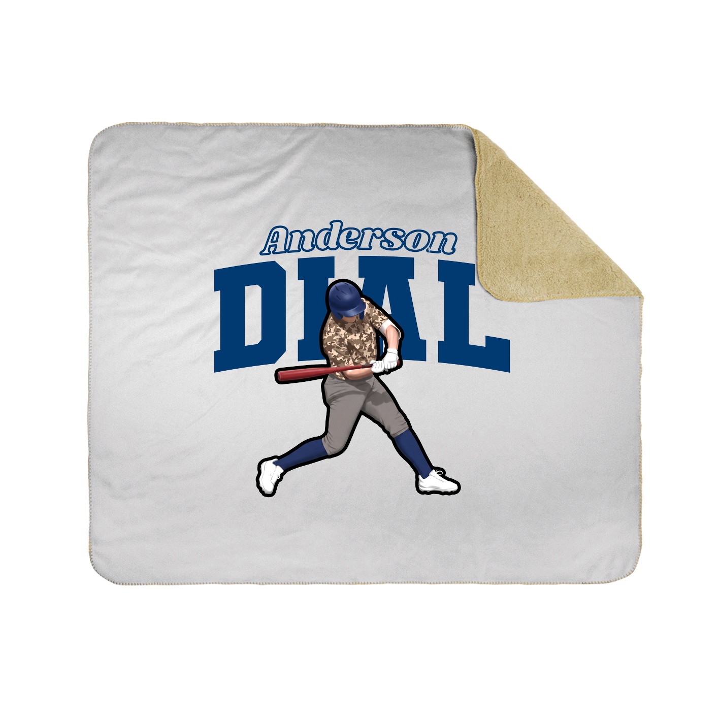 Throw Blanket — Name Arch in White