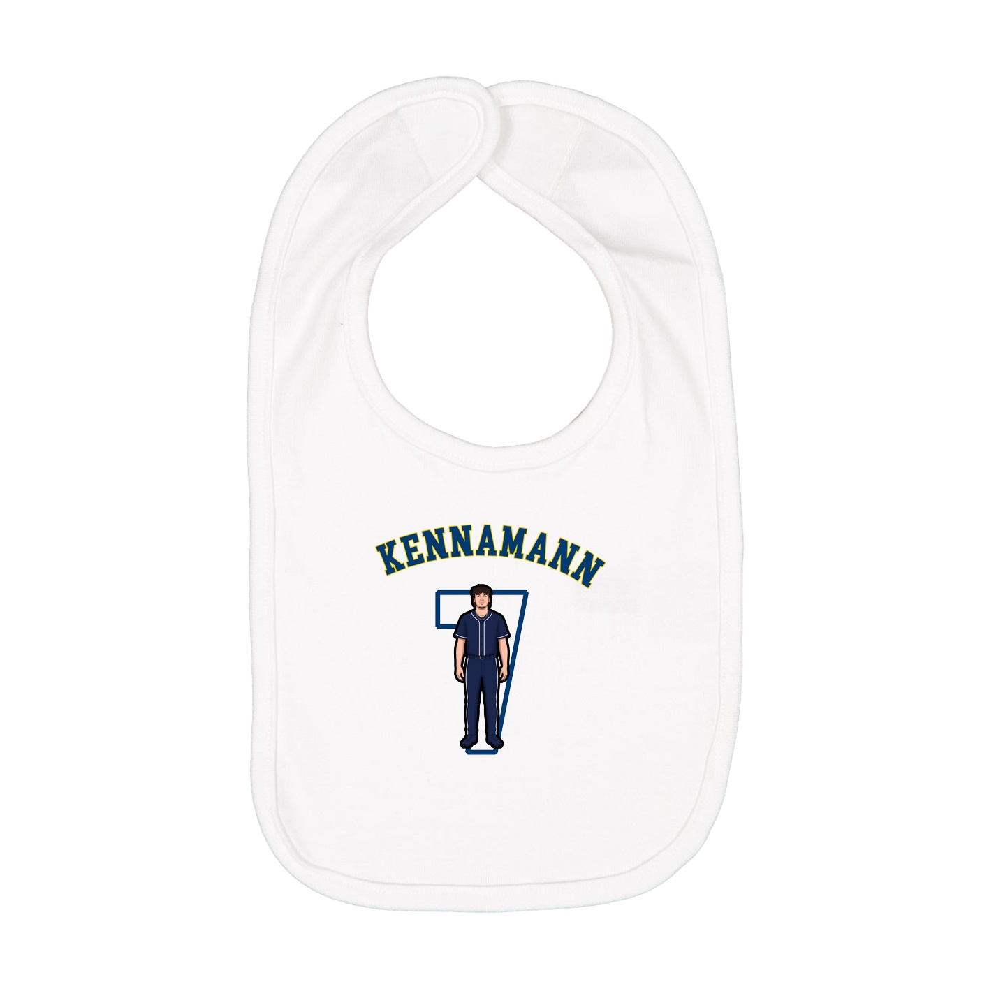 Infant Bib — Shirsey Arch in White