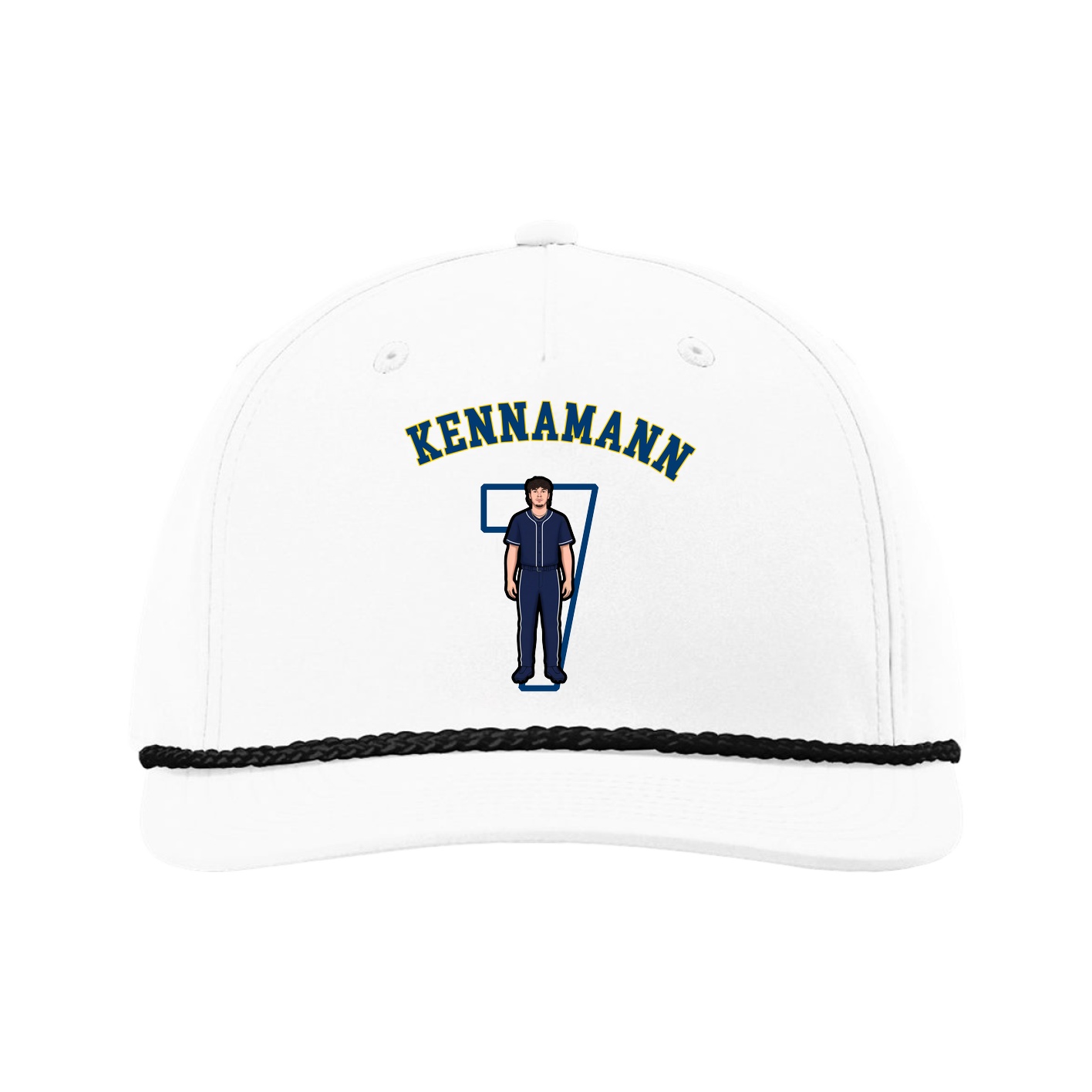 Five-Panel Classic Rope Cap — Shirsey Arch in White