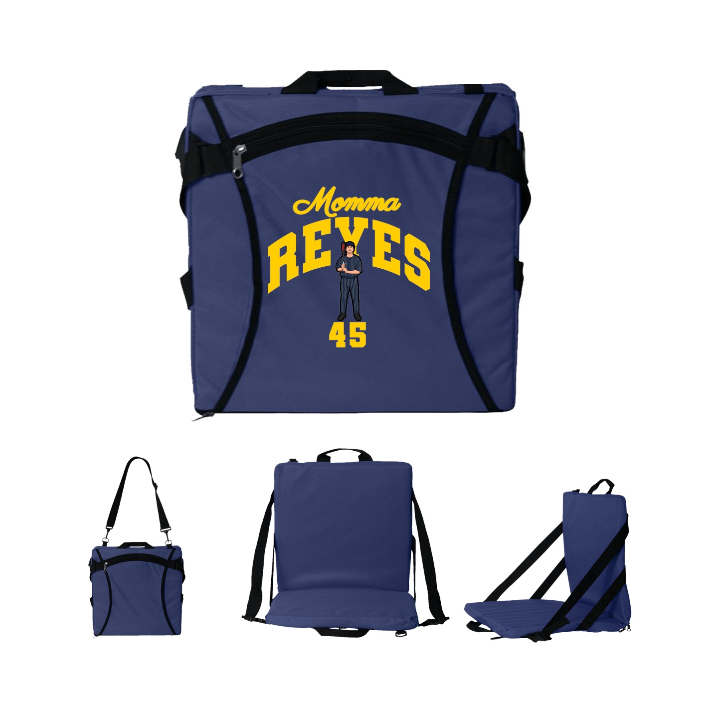 Folding Stadium Seat — Mothers Day Arch in Navy