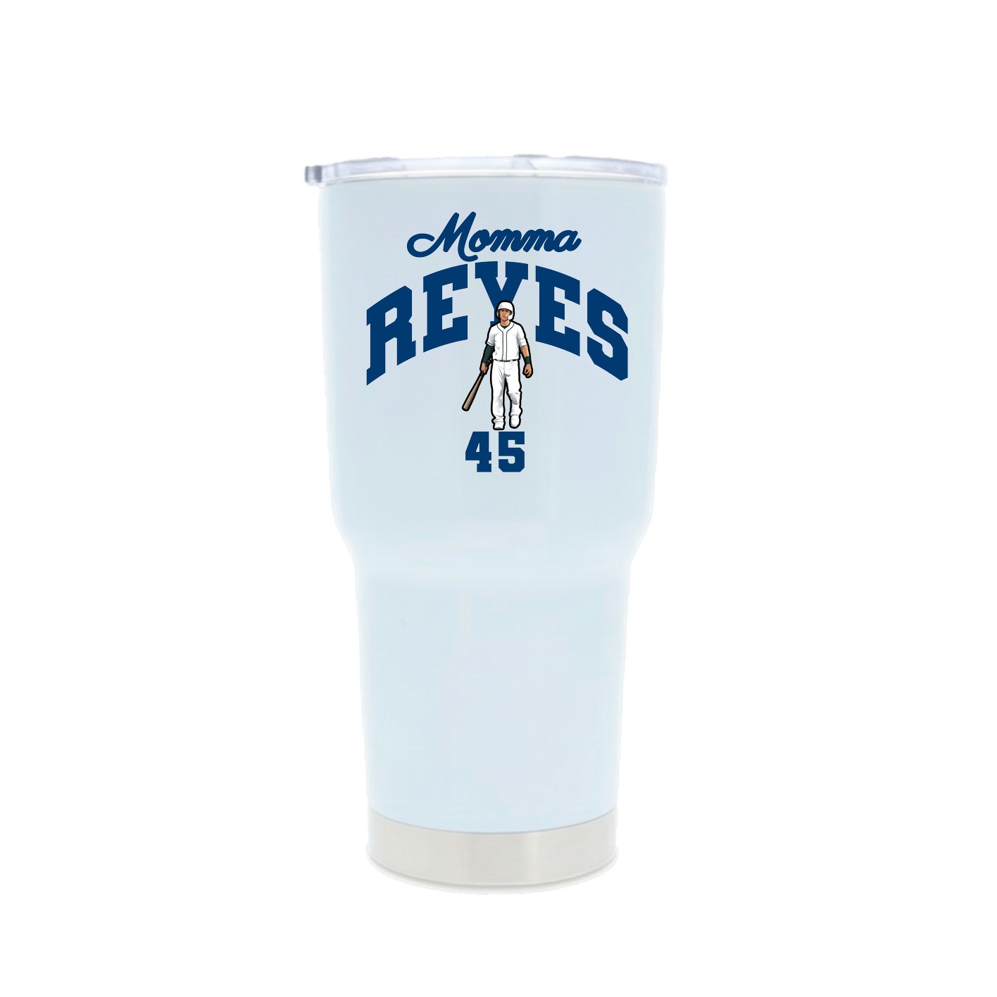 30oz Stainless Steel Tumbler — Mothers Day Arch in White