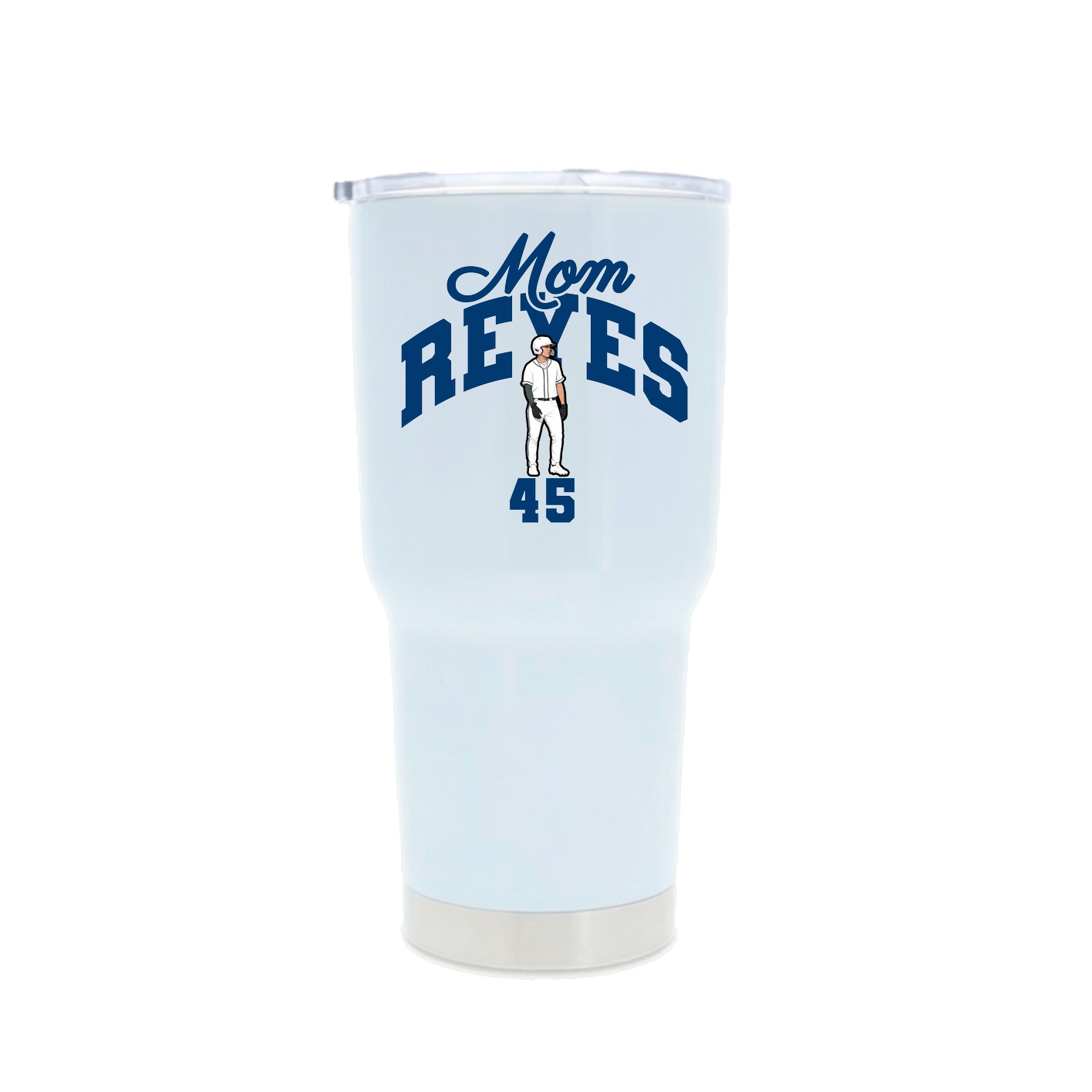 30oz Stainless Steel Tumbler — Mothers Day Arch in White