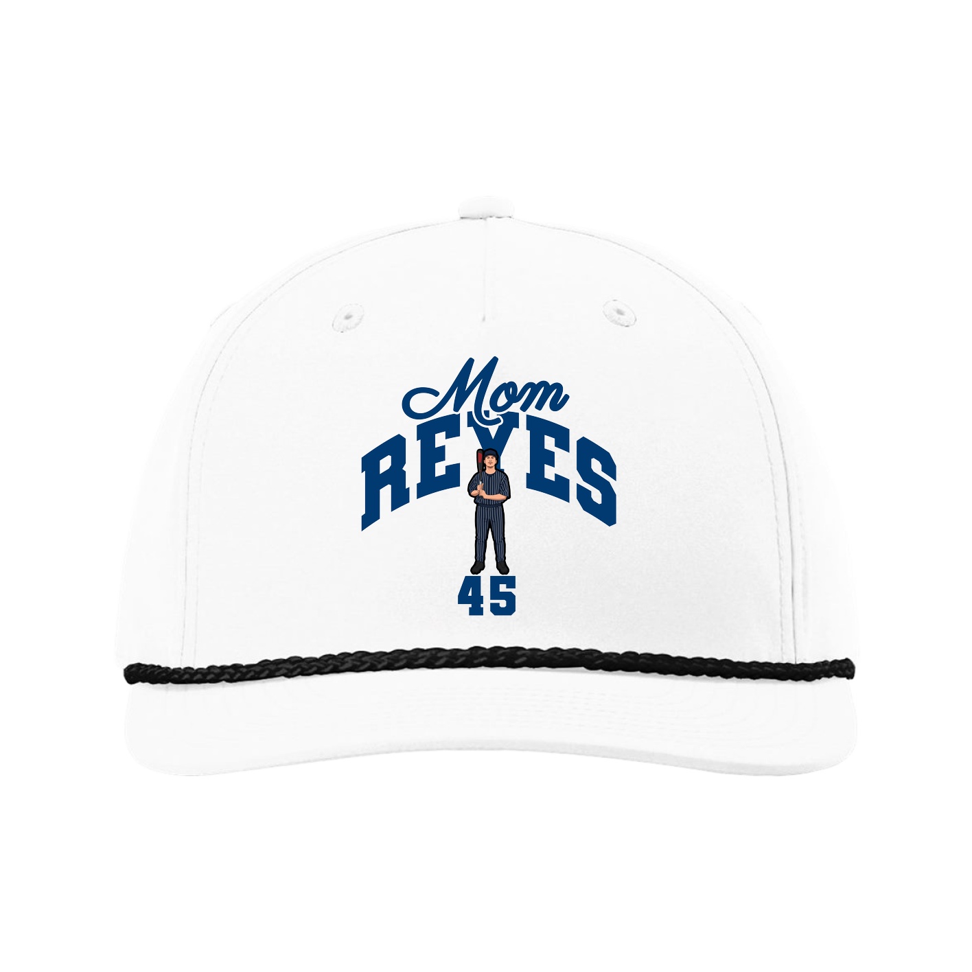 Five-Panel Classic Rope Cap — Mothers Day Arch in White