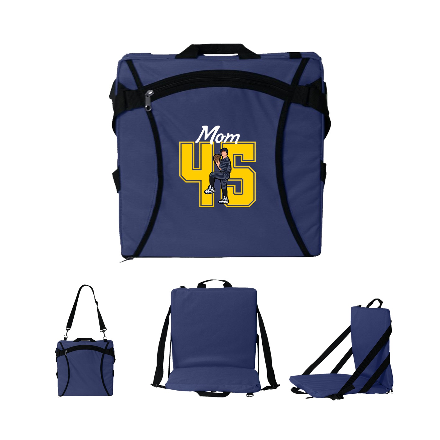 Folding Stadium Seat — Mothers Day Shirsey in Navy