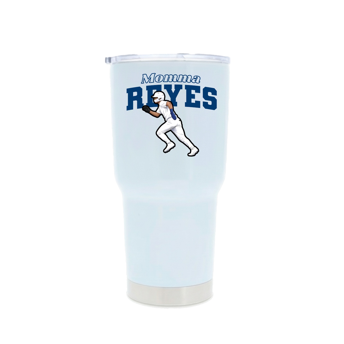 30oz Stainless Steel Tumbler — Mothers Day Block in White