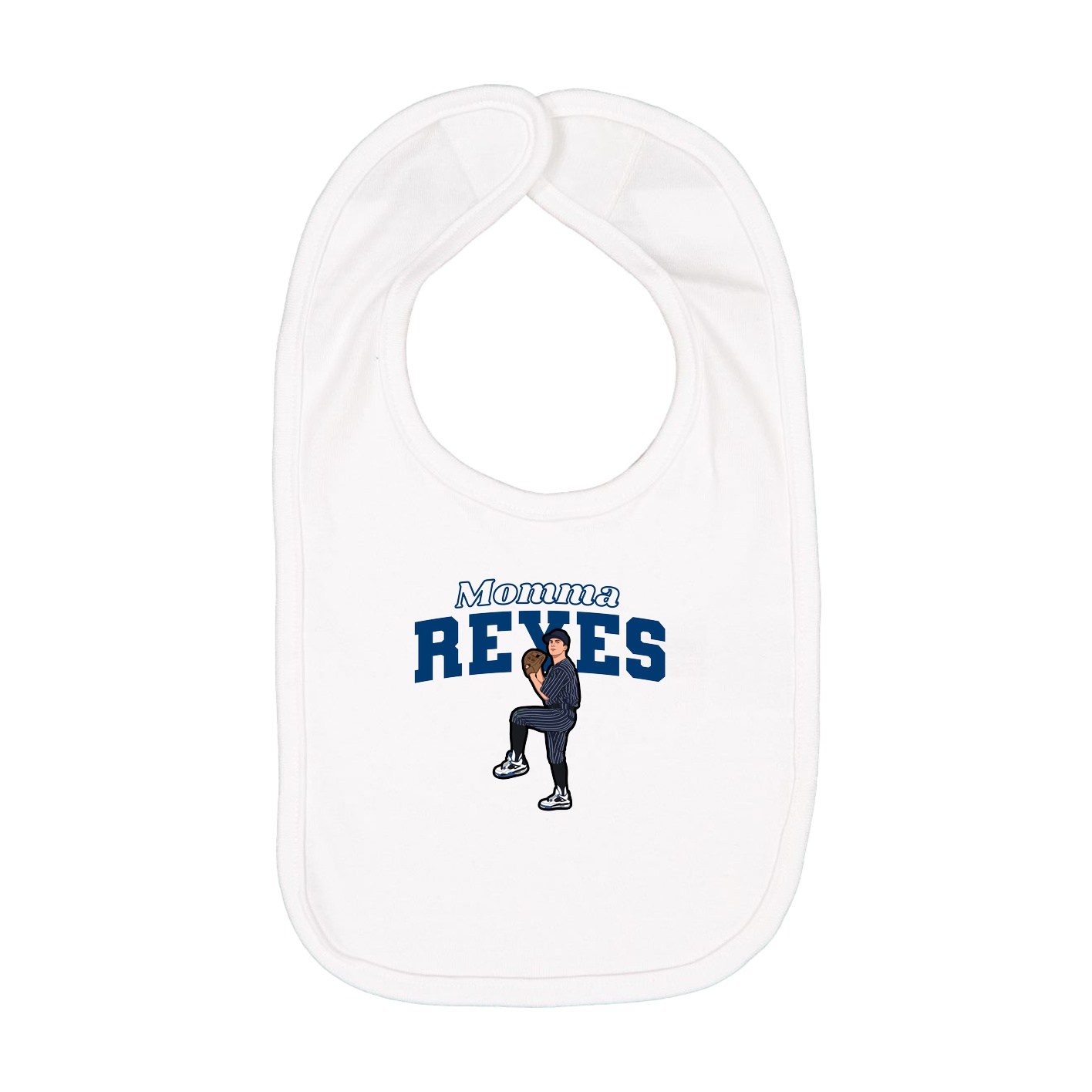 Infant Bib — Mothers Day Block in White