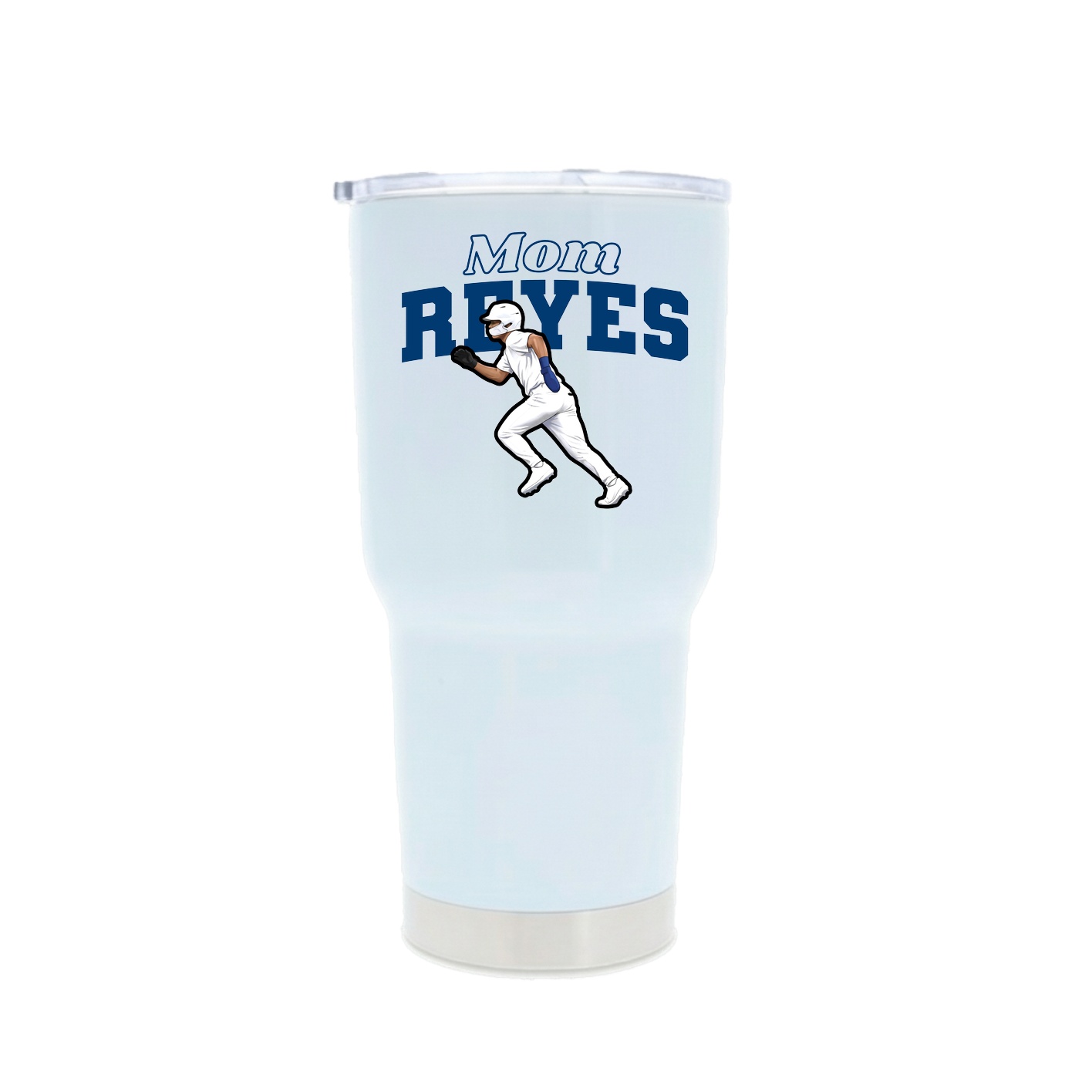 30oz Stainless Steel Tumbler — Mothers Day Block in White