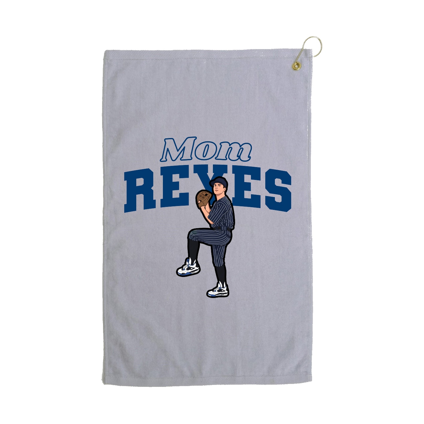 Golf Towel — Mothers Day Block in Grey