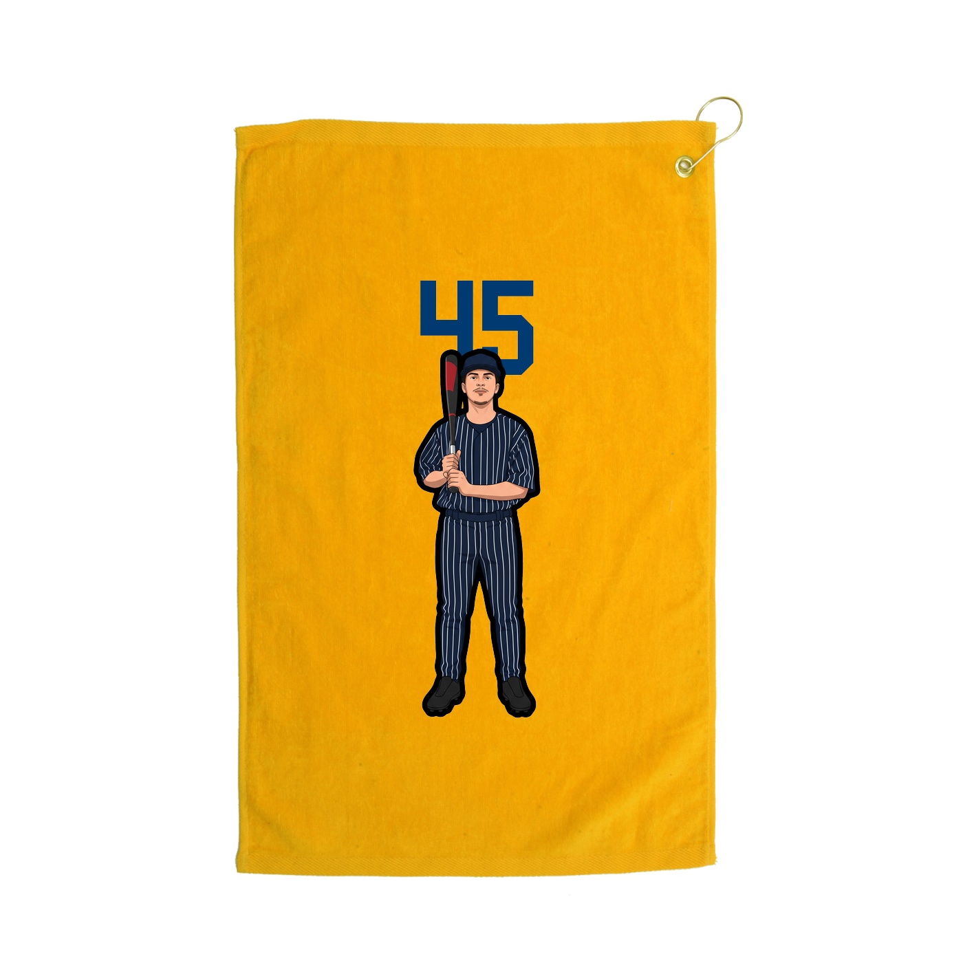 Golf Towel — Number Top in Gold