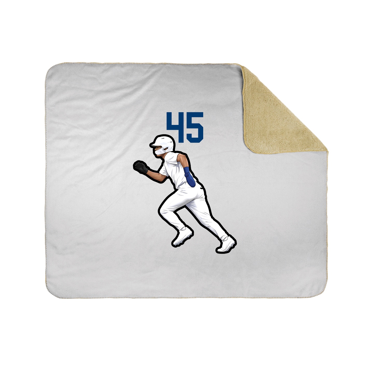 Throw Blanket — Number Top in White