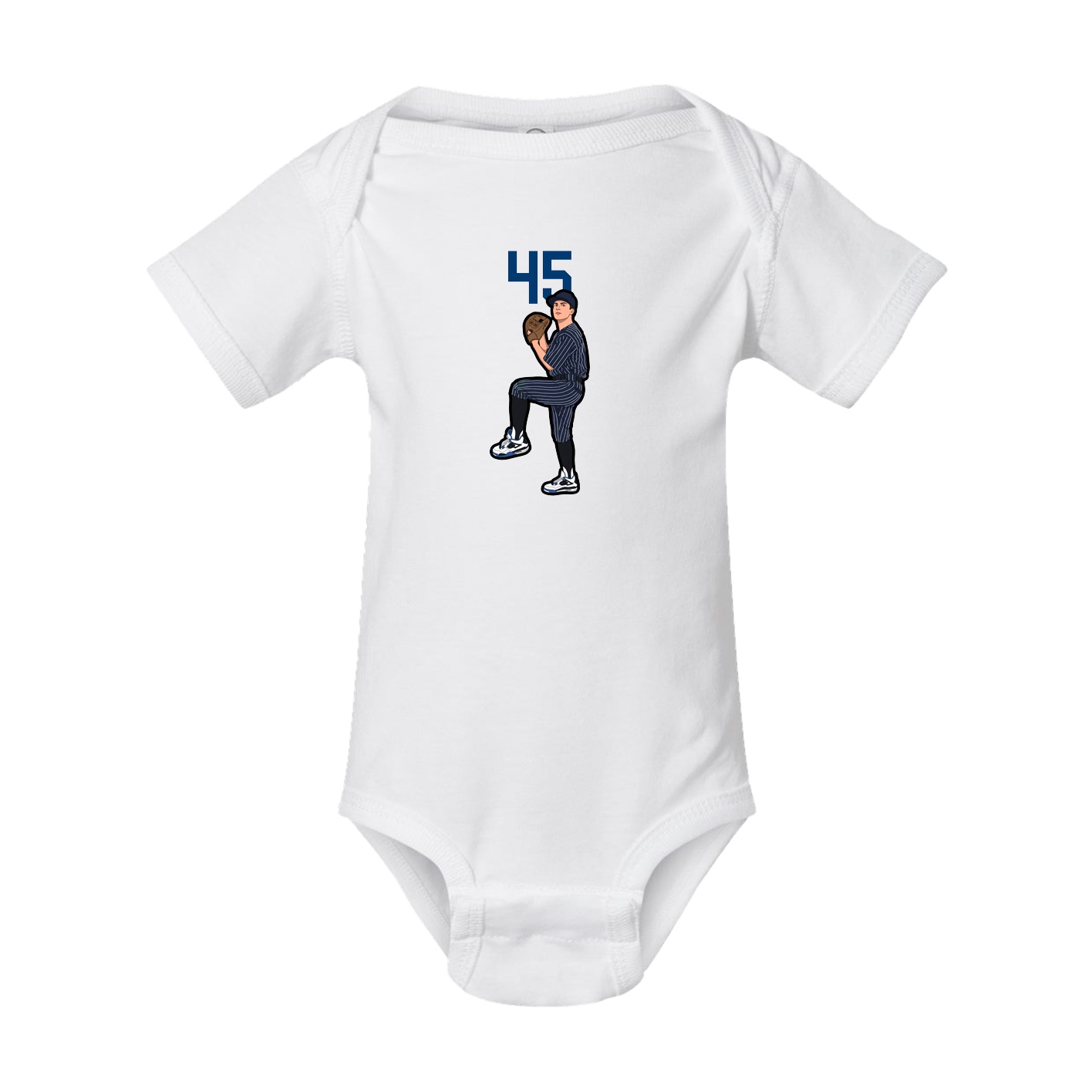 Baby Onesie — Number Top in White