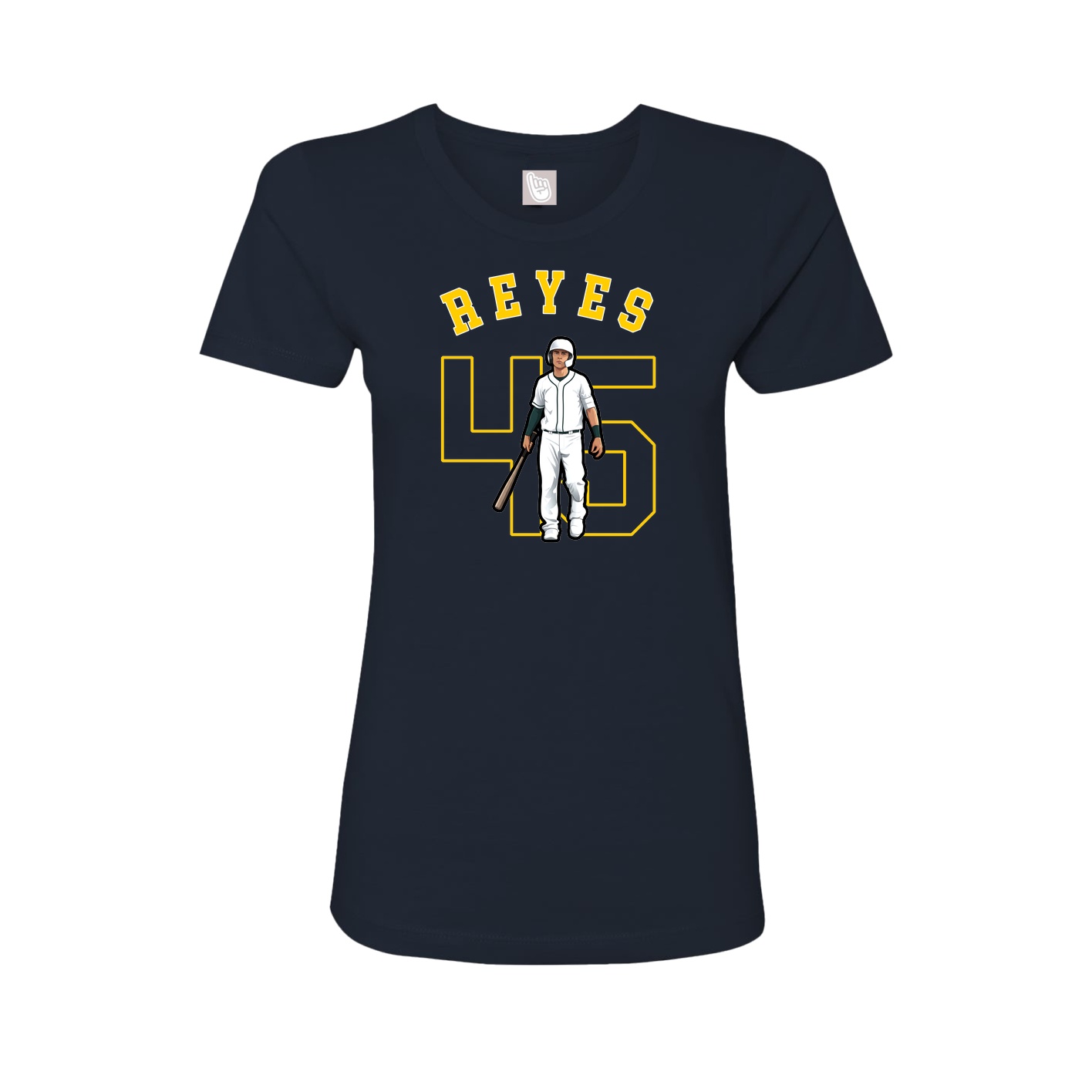 Fitted Women's Tee — Shirsey Arch in Navy