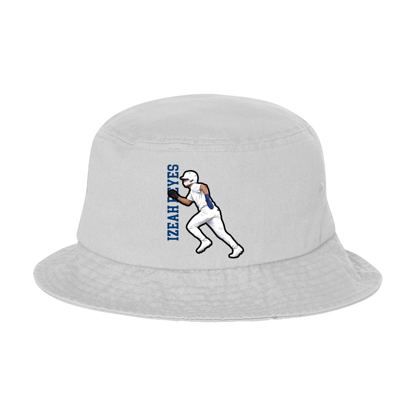Bucket Cap — Name Vertical in White