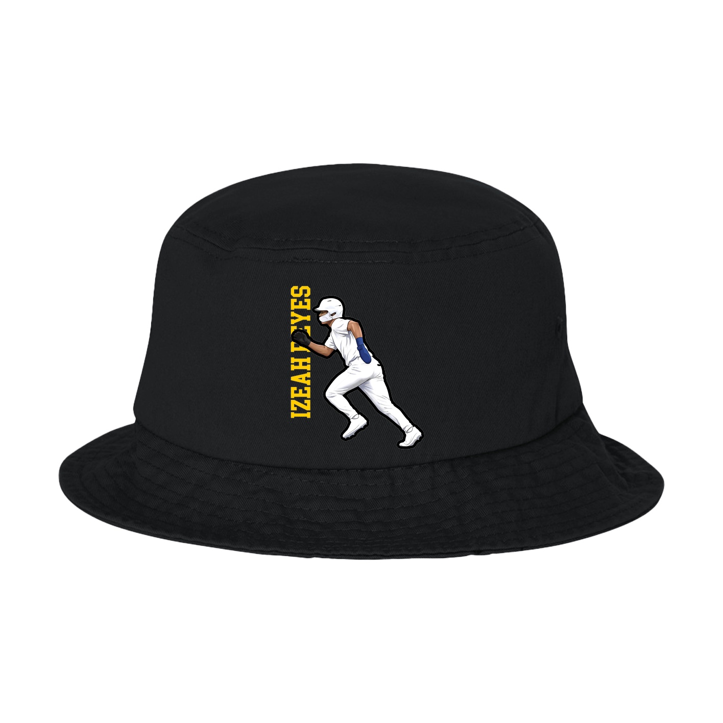 Bucket Cap — Name Vertical in Black