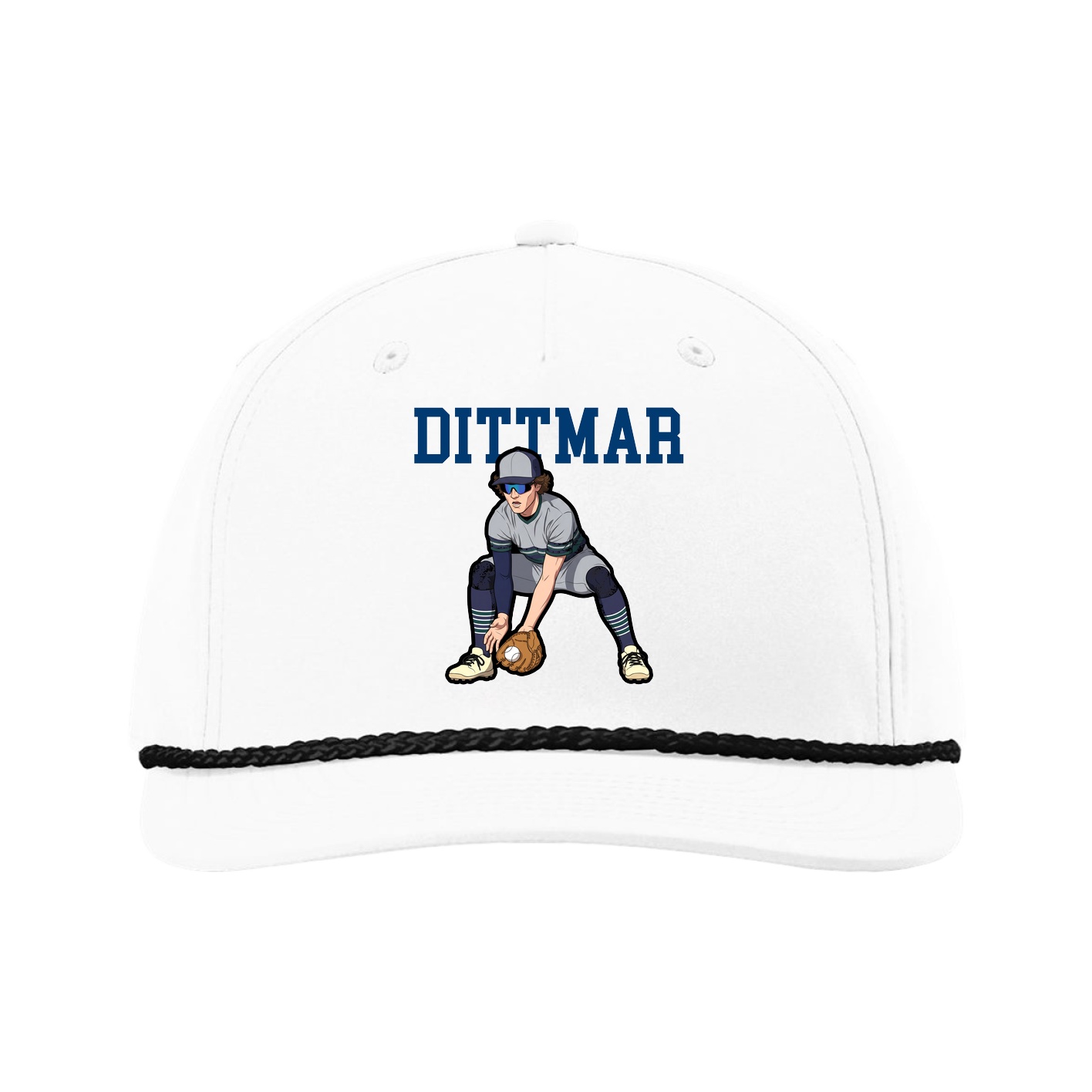 Five-Panel Classic Rope Cap — Shirsey in White