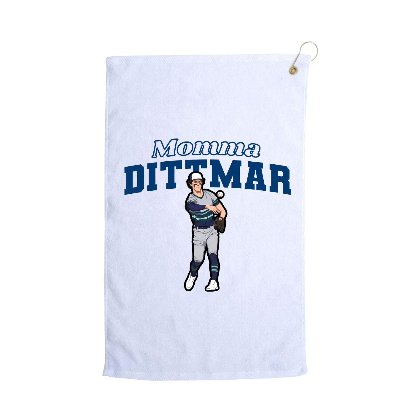Golf Towel — Mothers Day Block in White