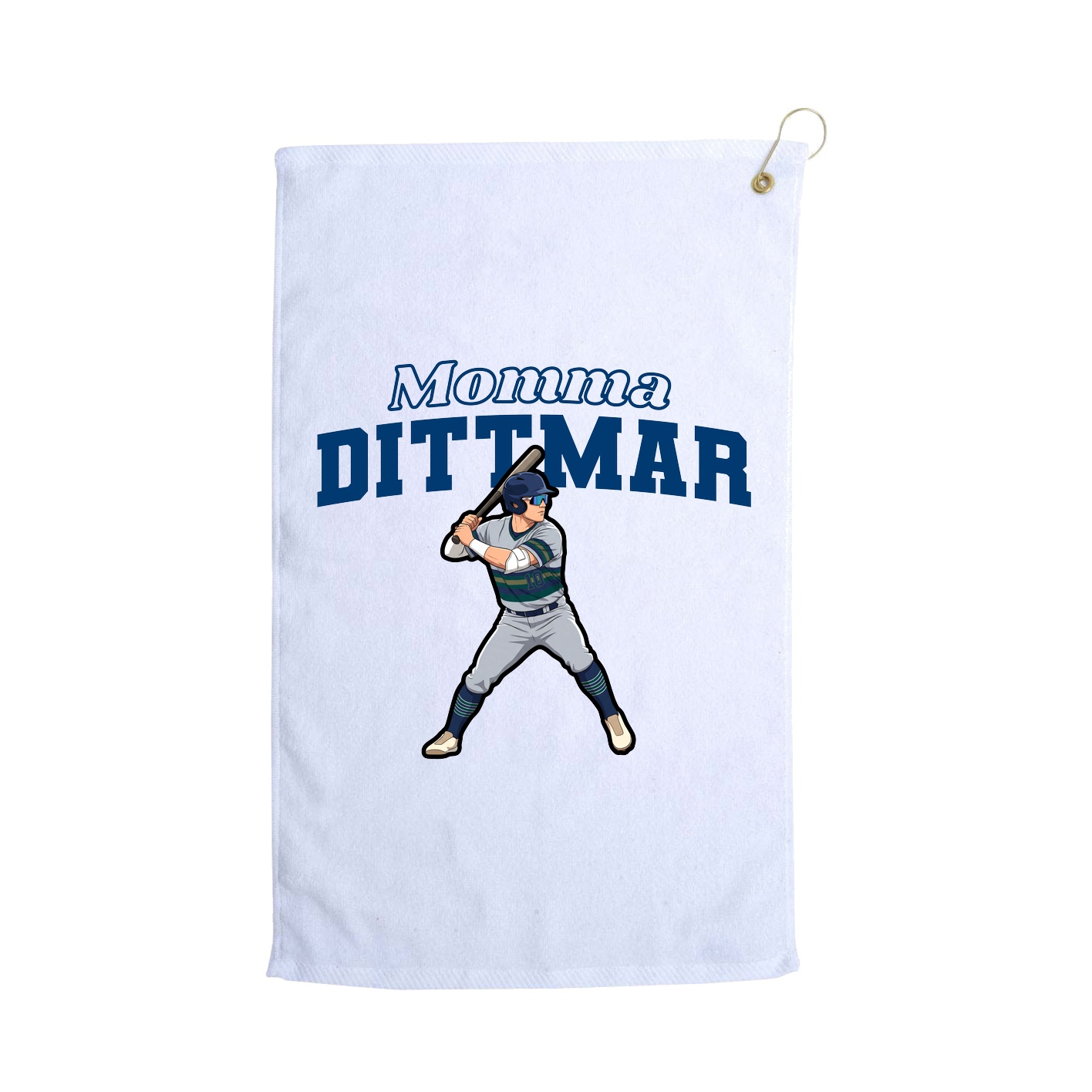 Golf Towel — Mothers Day Block in White