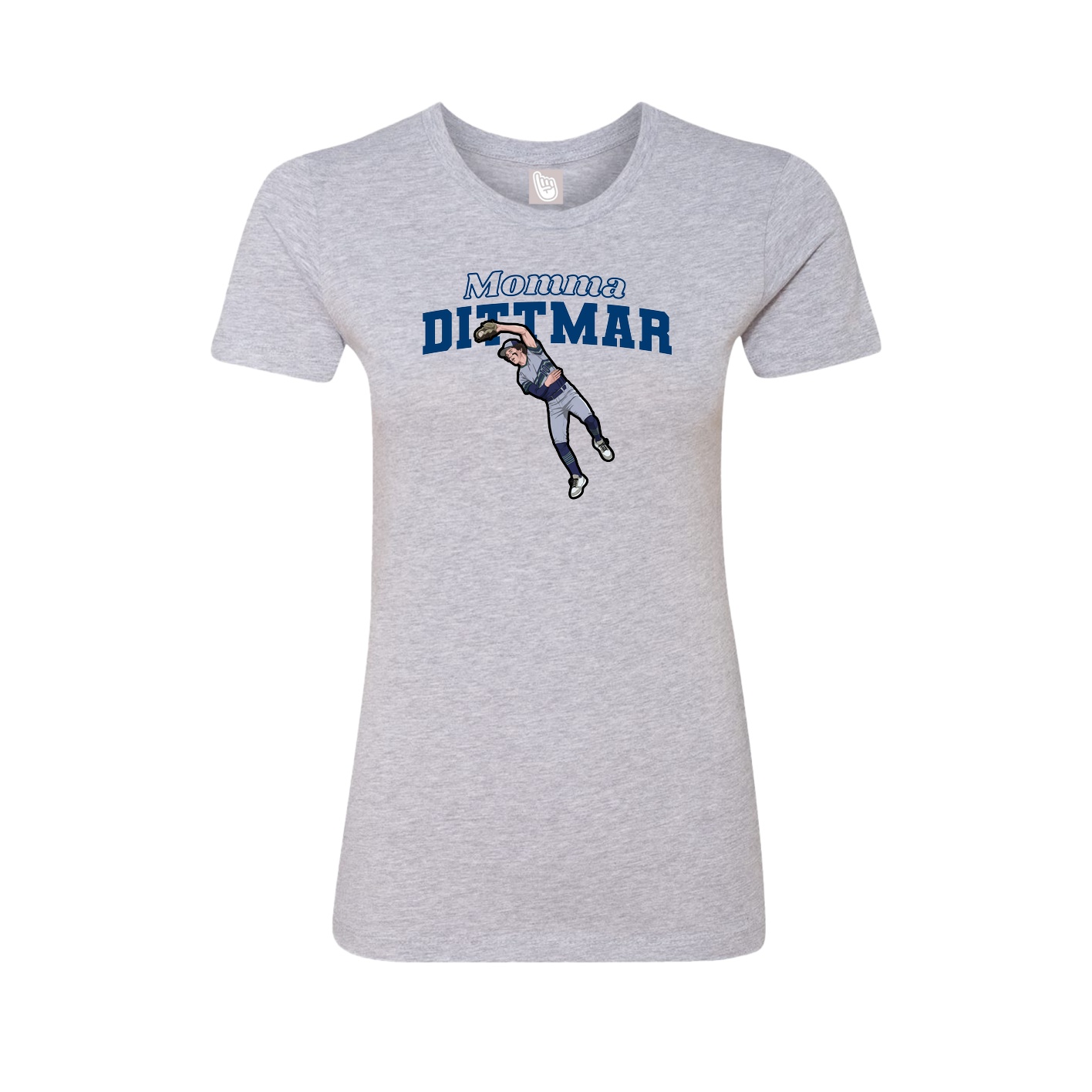Womens Tee — Mothers Day Block in Grey