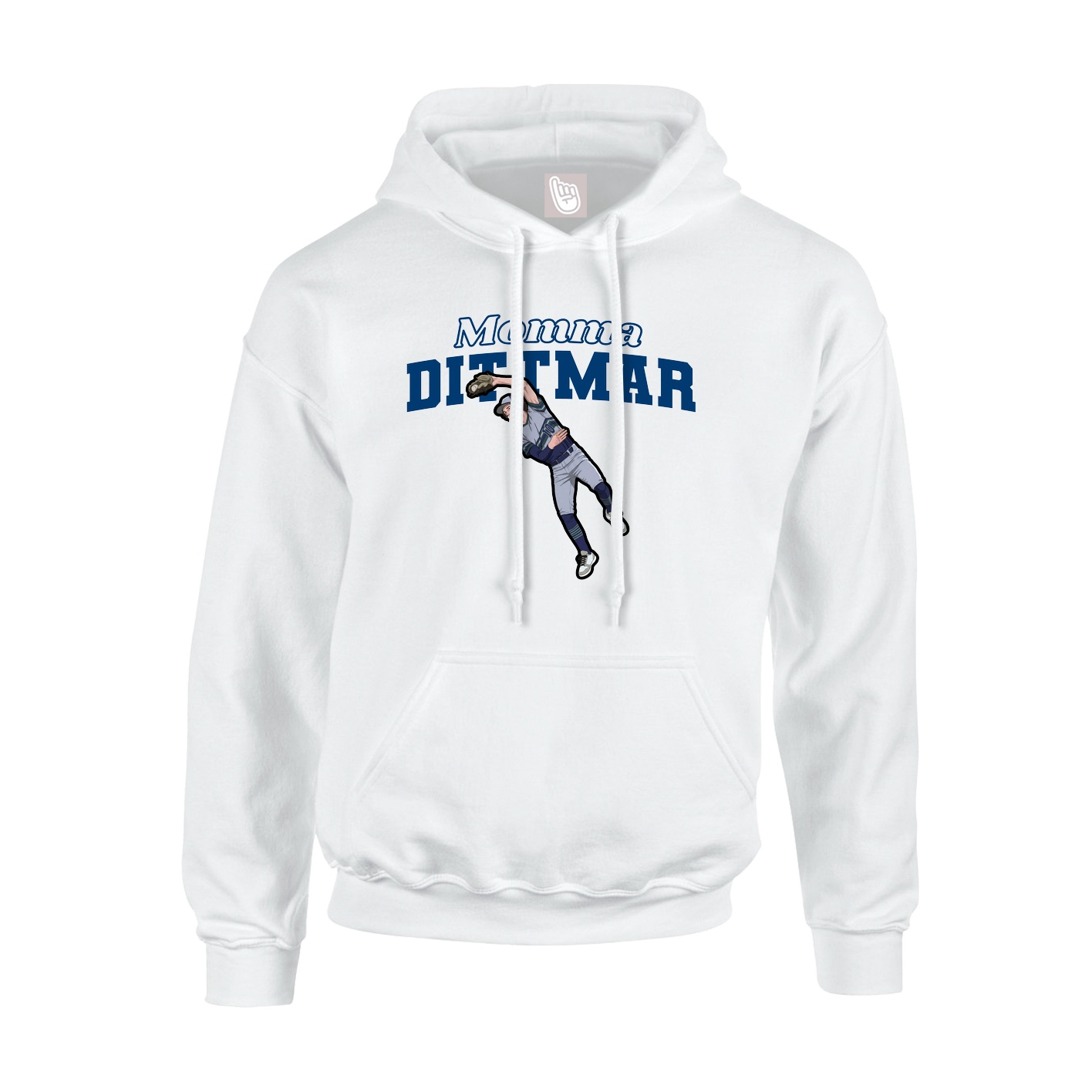 Youth Hoodie — Mothers Day Block in White