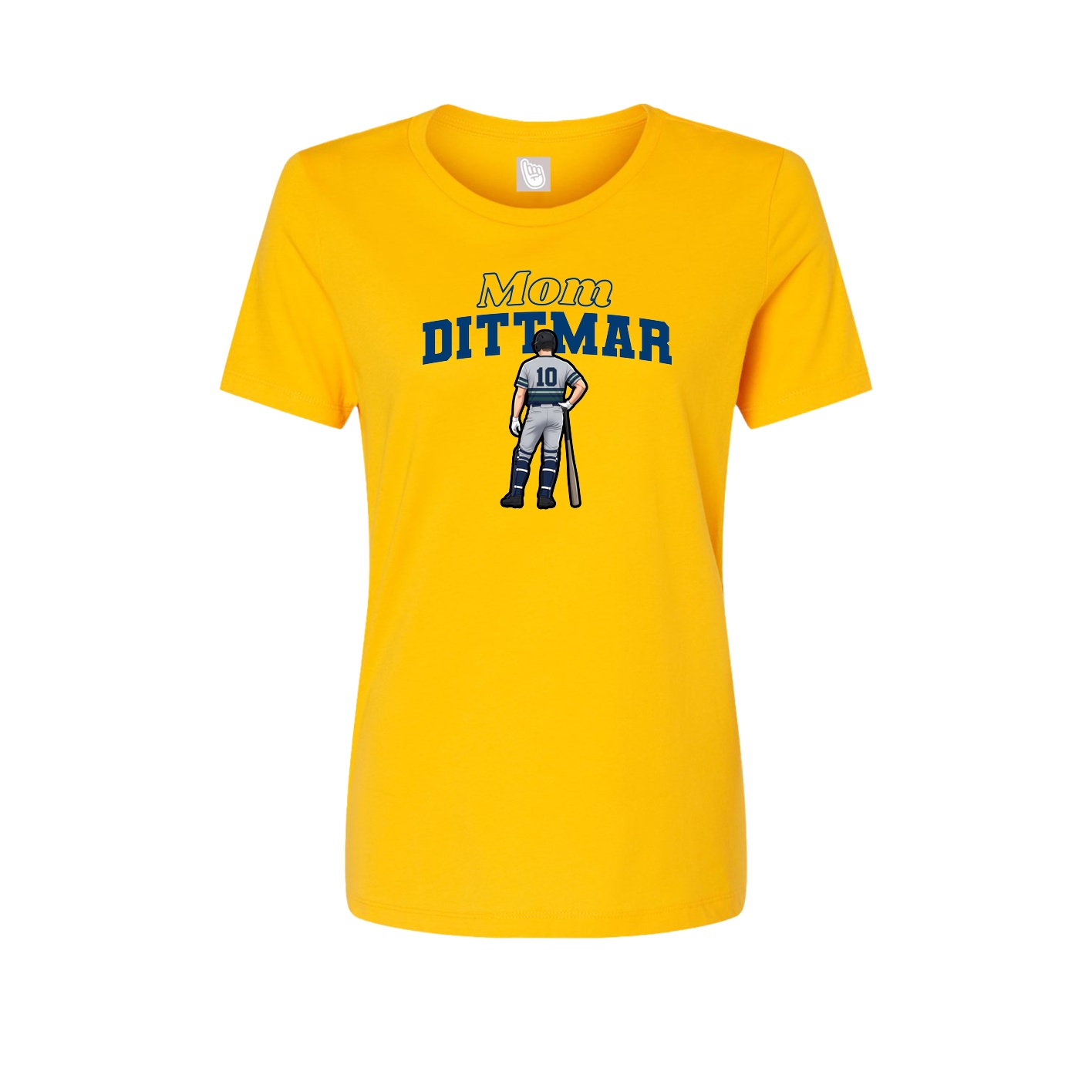 Womens Tee — Mothers Day Block in Gold