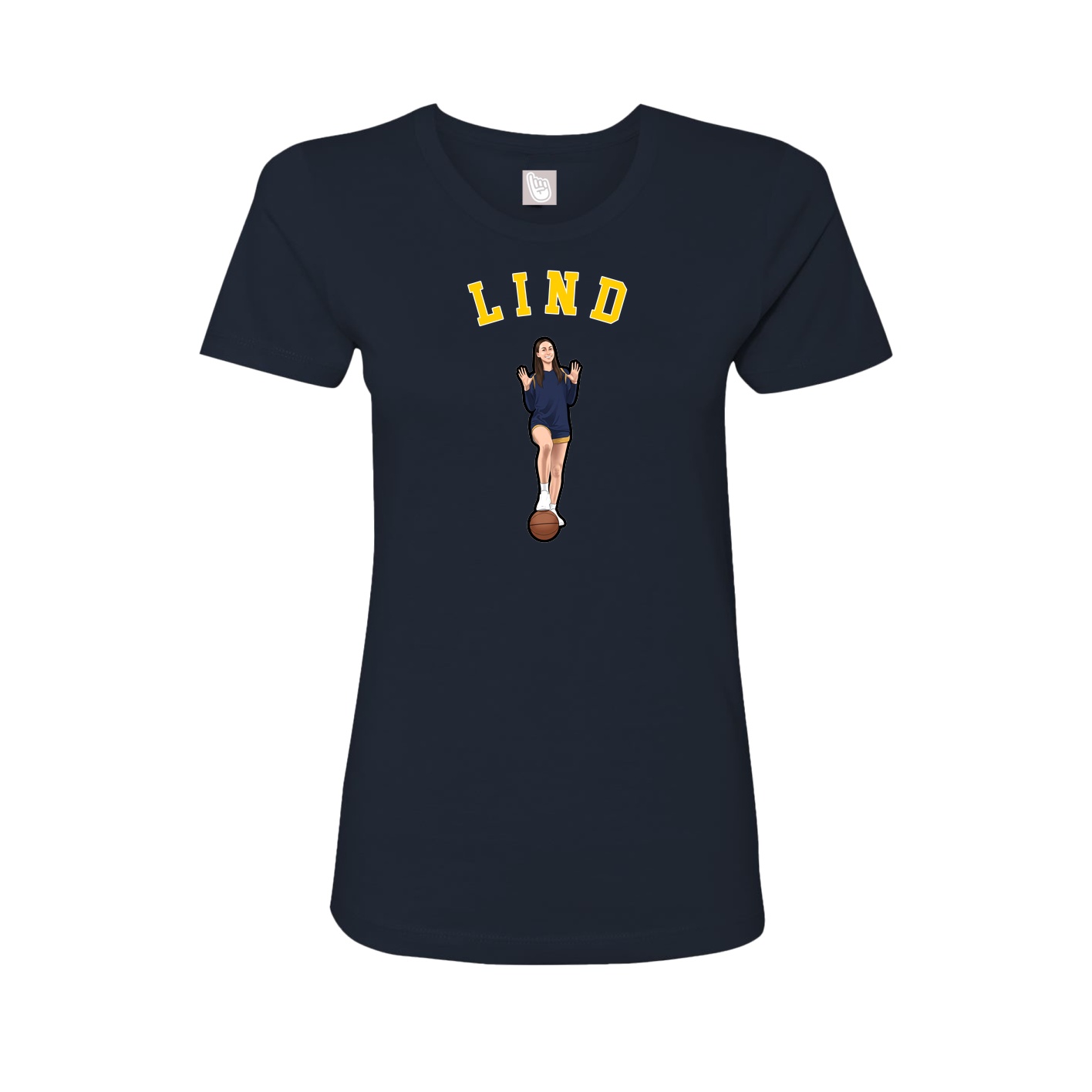 Fitted Women's Tee — Shirsey Arch in Navy
