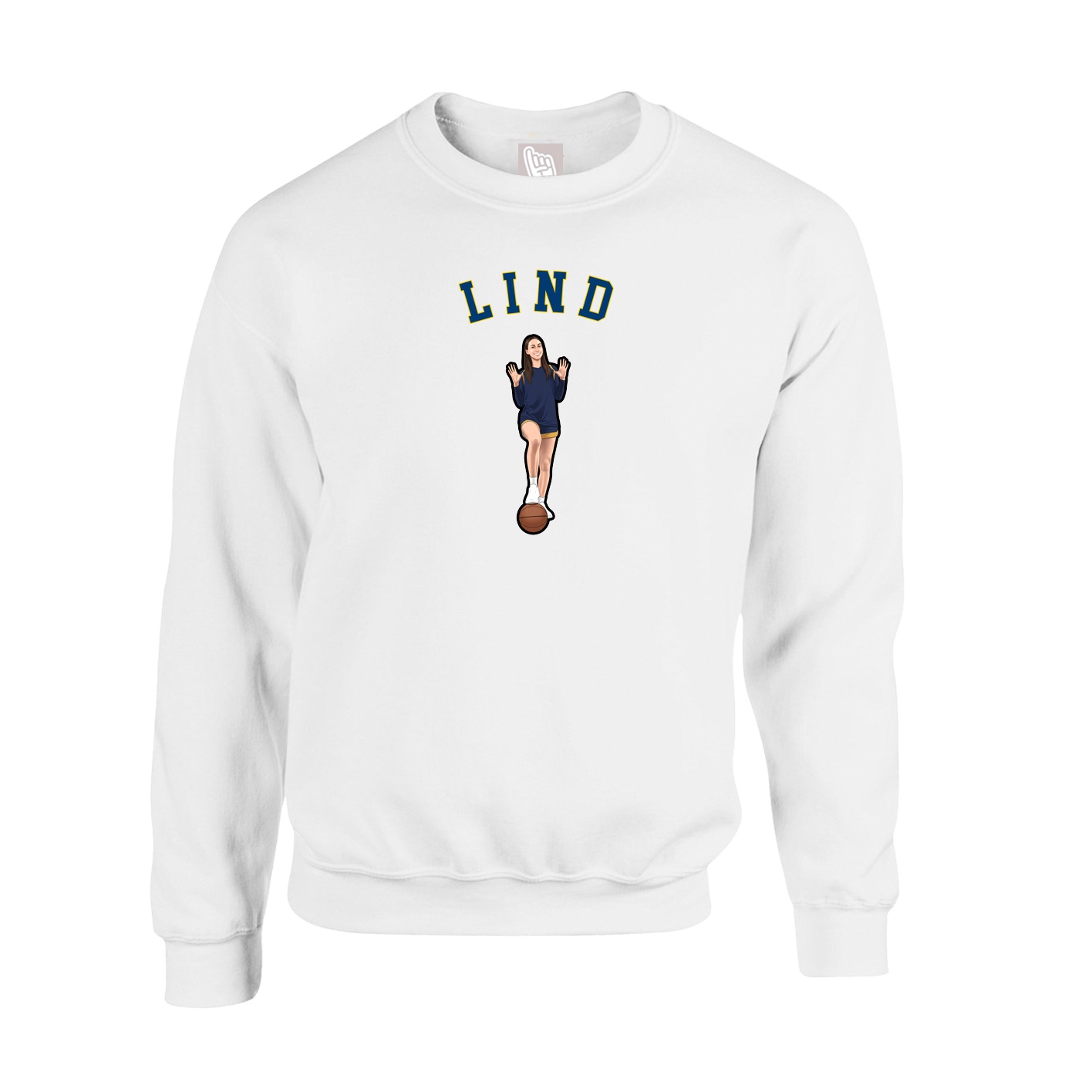 Fleece Crew — Shirsey Arch in White