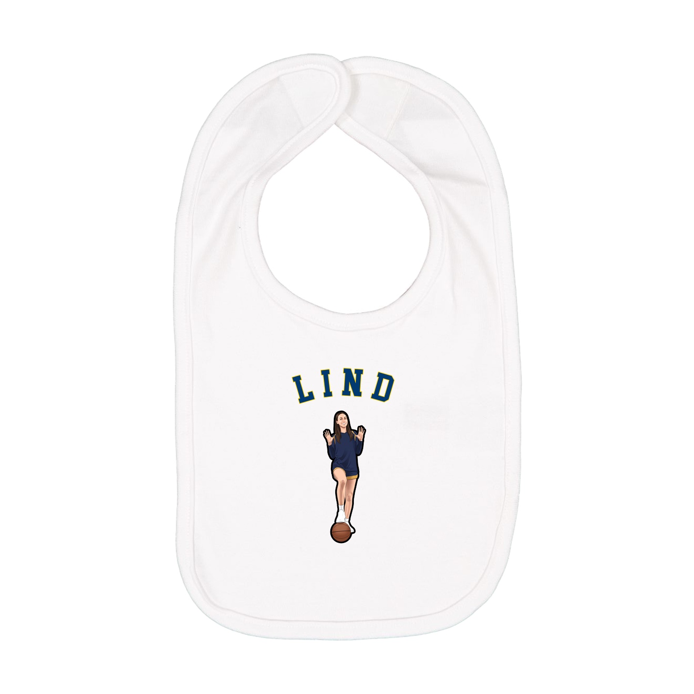 Infant Bib — Shirsey Arch in White