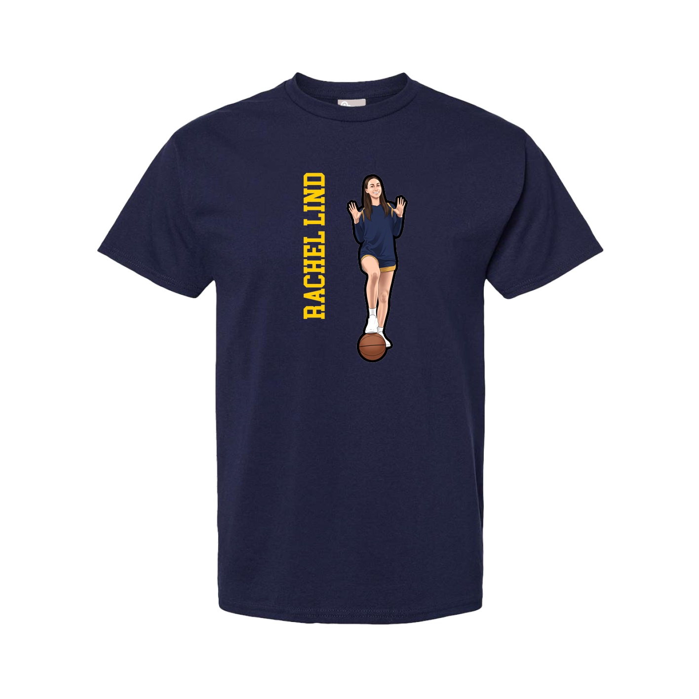 Tee — Name Vertical in Navy