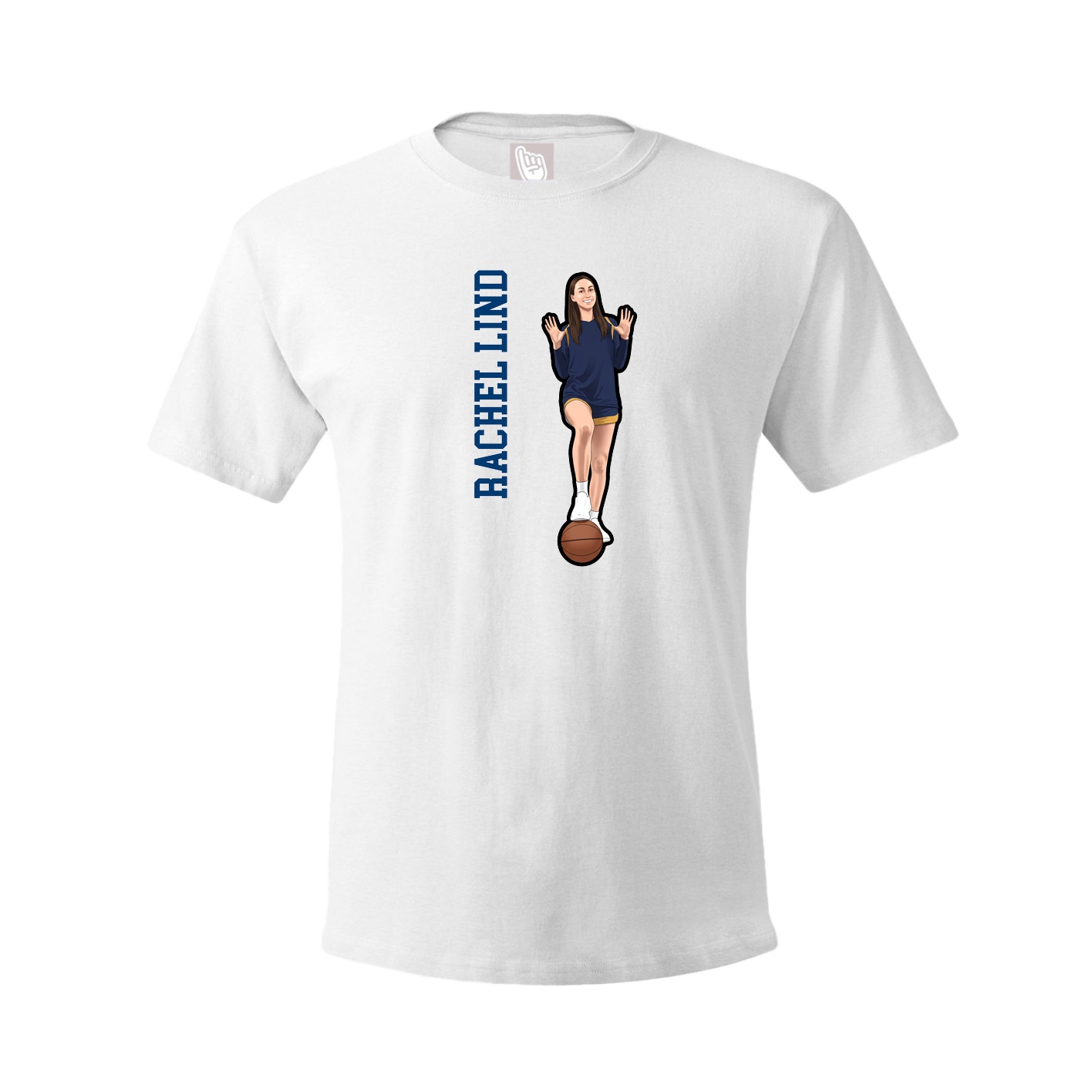 Tee — Name Vertical in White
