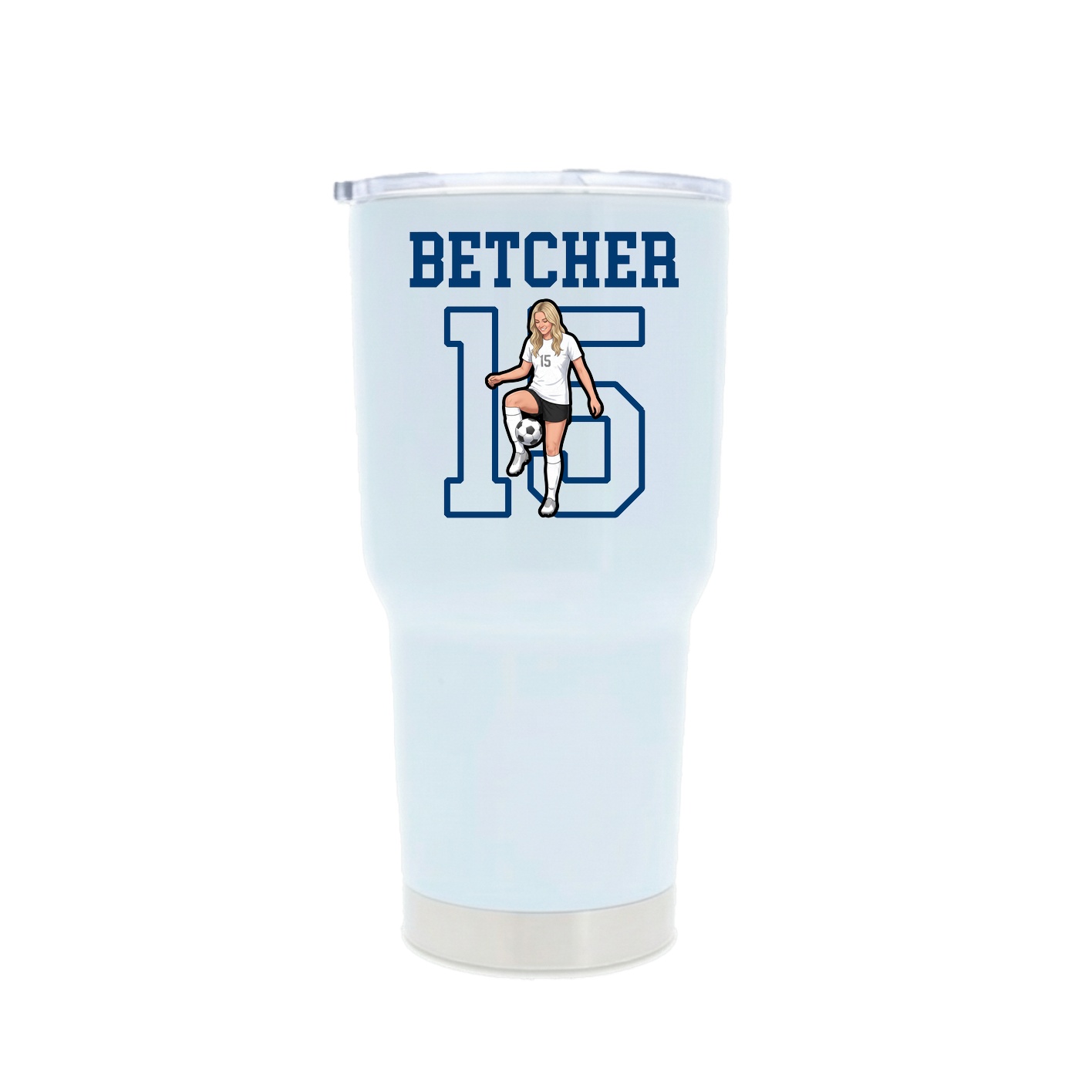 30oz Stainless Steel Tumbler — Shirsey in White