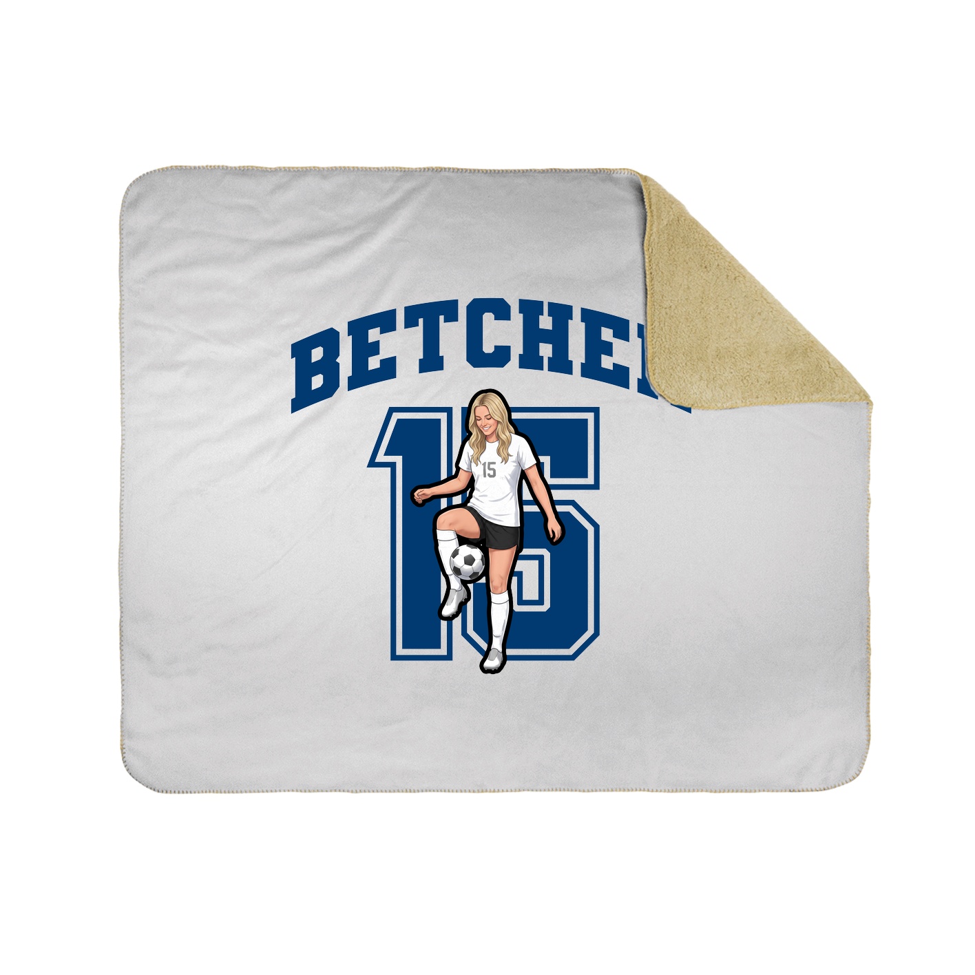 Throw Blanket — Number in White